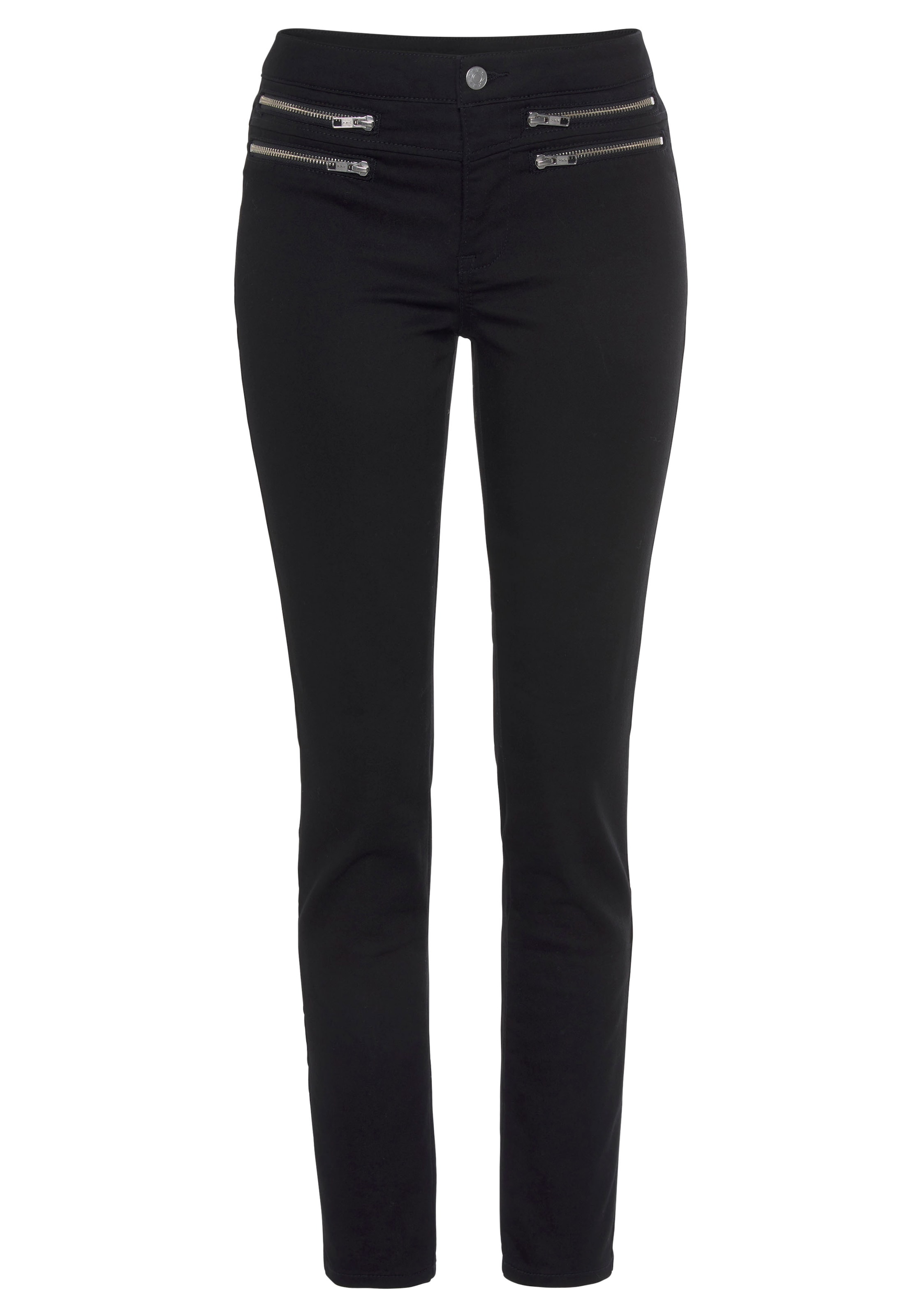 Vivance Jeggings, mit Zipperdetails, elastische Skinny-Jeans, Basic
