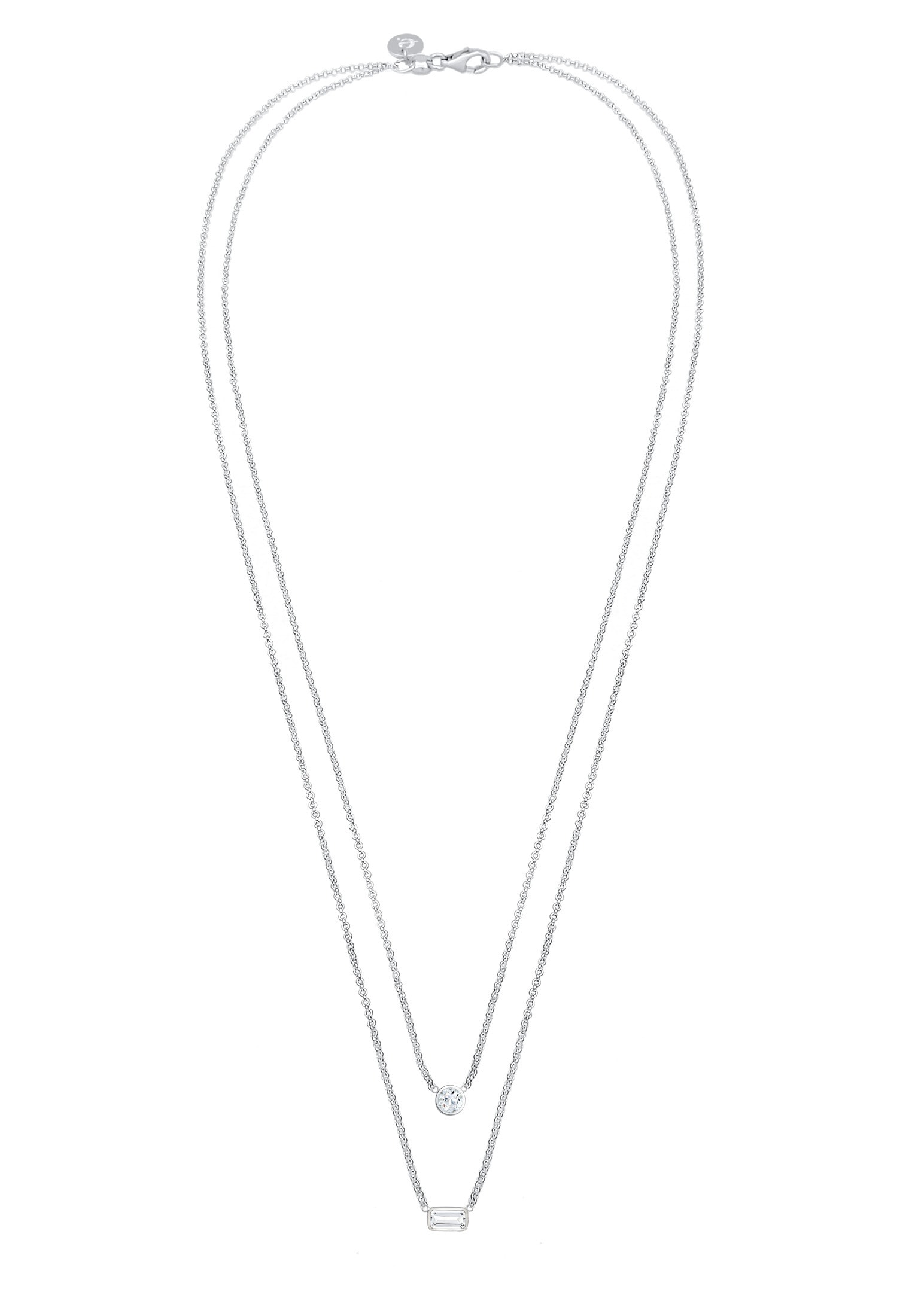 Elli Premium Collierkettchen »Layer mit Topas Edelstein 925 Sterling Silber«