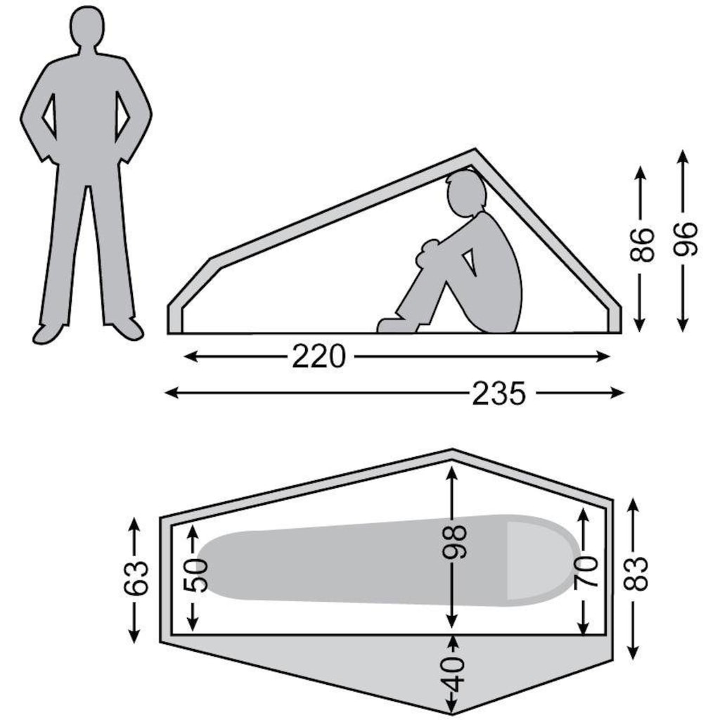 Nordisk Tunnelzelt »Telemark 1 LW«, 1 Personen