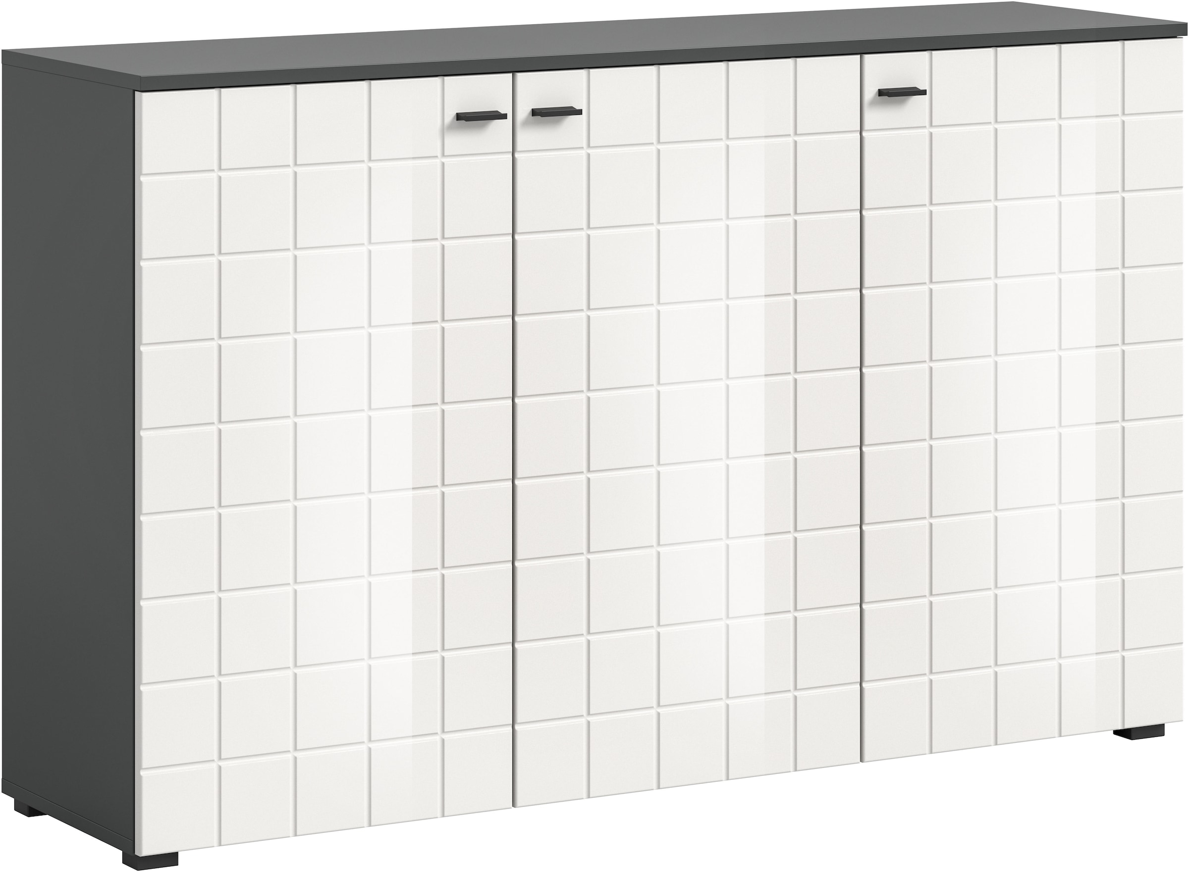 INOSIGN Sideboard "Gora, Breite 138 cm, gefräste Front in Waffeloptik hochg günstig online kaufen