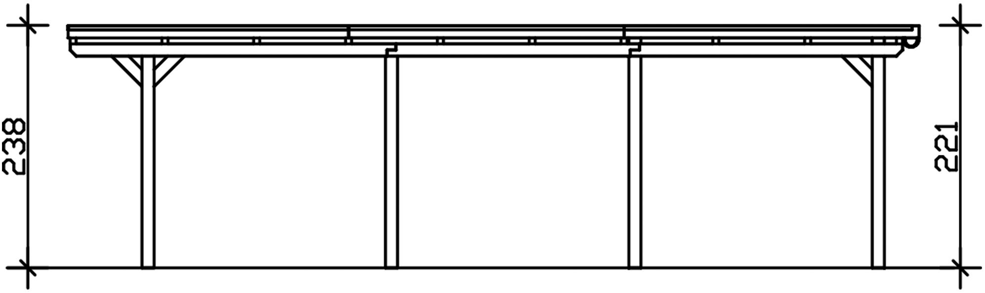 Skanholz Einzelcarport »Emsland«, 291 cm, Anthrazit