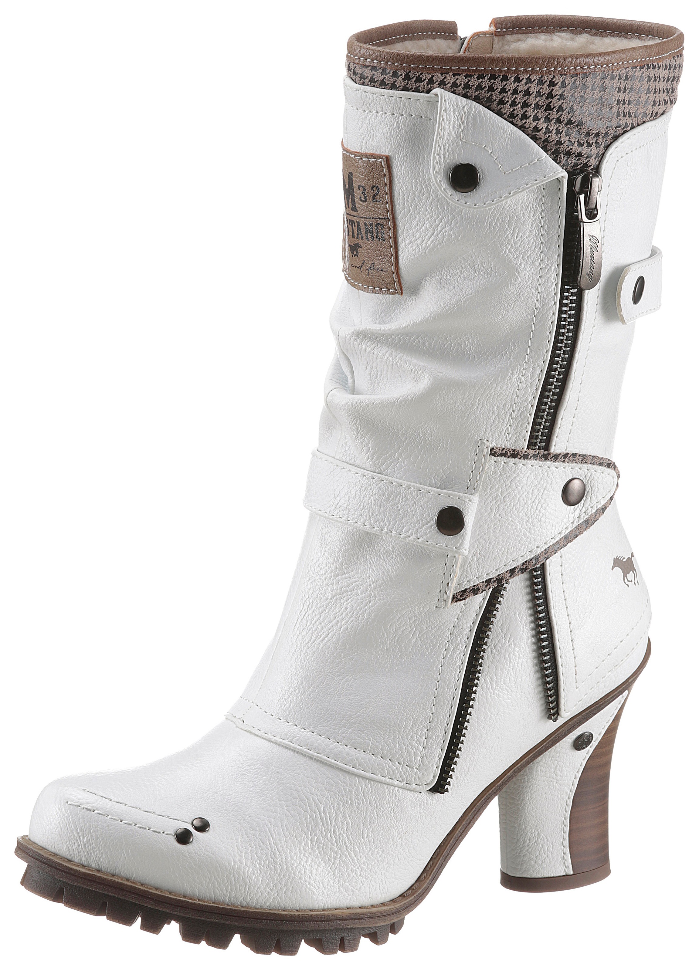 mustang wedge boots
