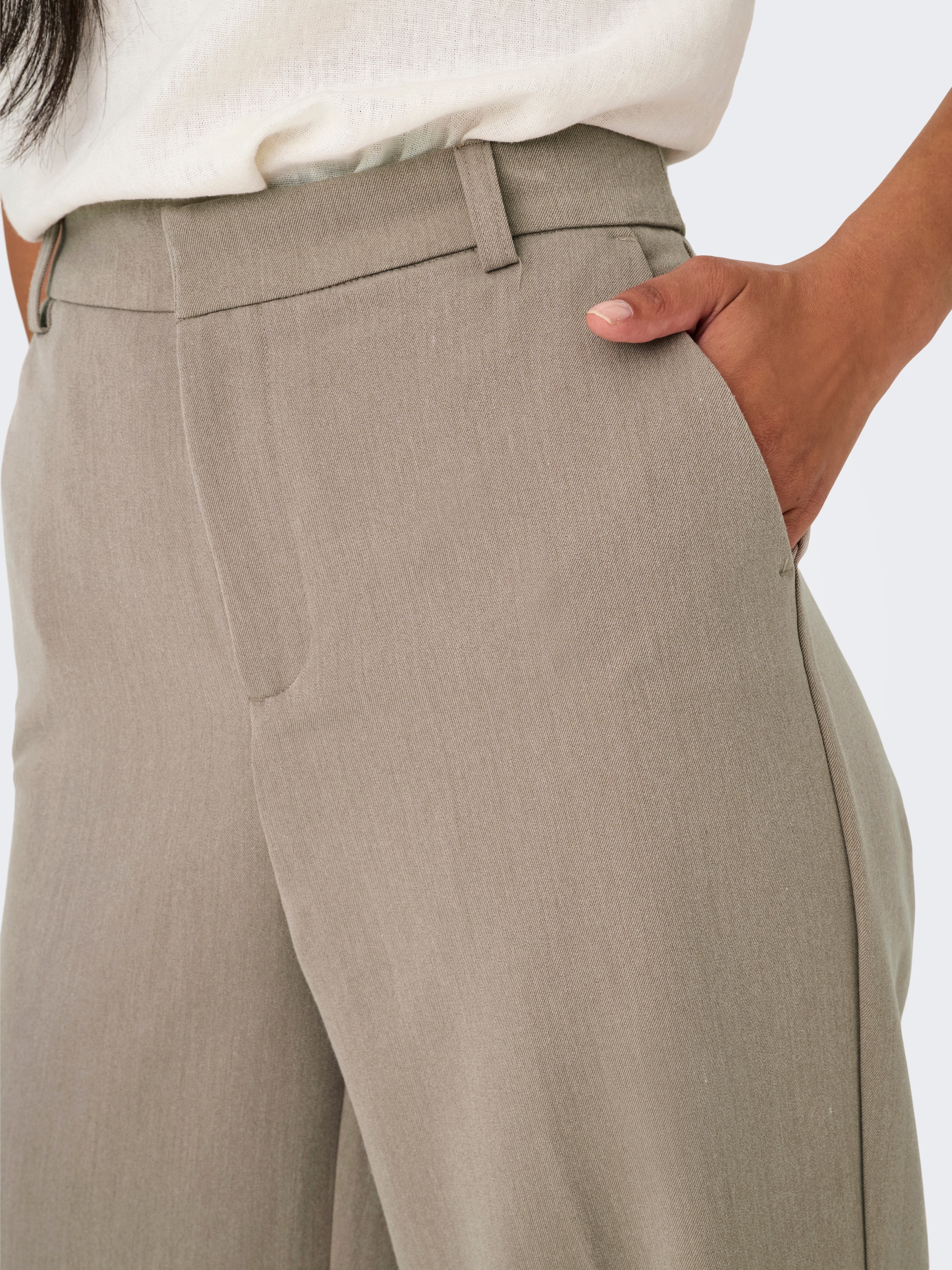 ONLY Anzughose "ONLHATTIE-LANA HW W MEL PANT TLR NOOS" Materialmix günstig online kaufen