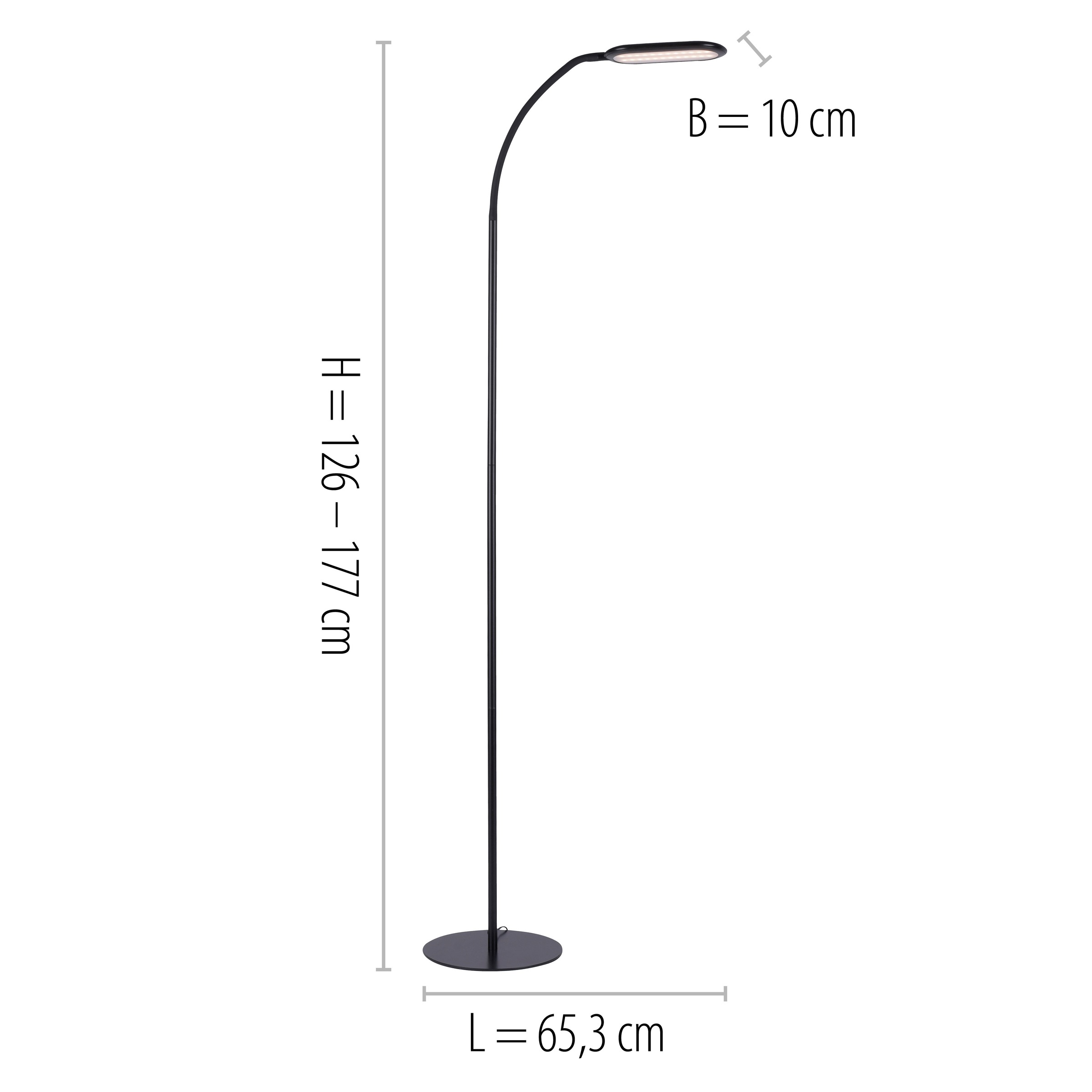 JUST LIGHT Stehlampe »KELLY«, 1 flammig-flammig, LED, CCT - tunable white, dimmbar über Touchdimmer