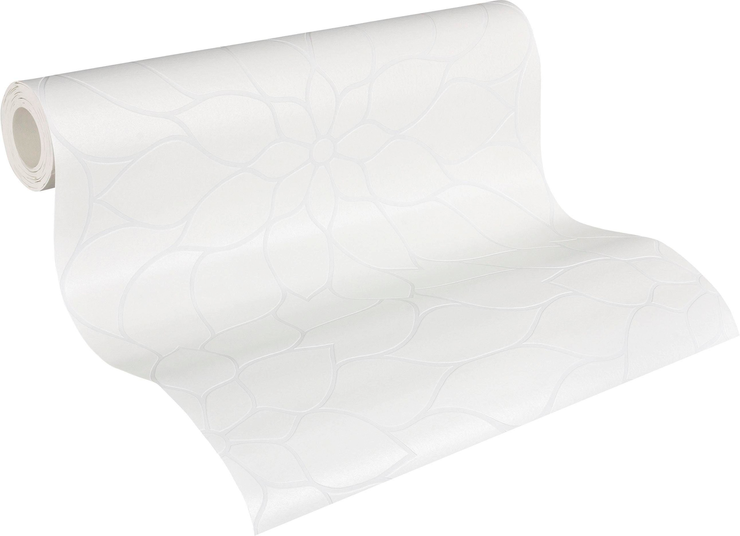 A.S. Création Vliestapete »Meistervlies« geblümt strukturiert Blumentapete Überstreichbar matt strukturiert Tapeten Wohnzimmer Optik