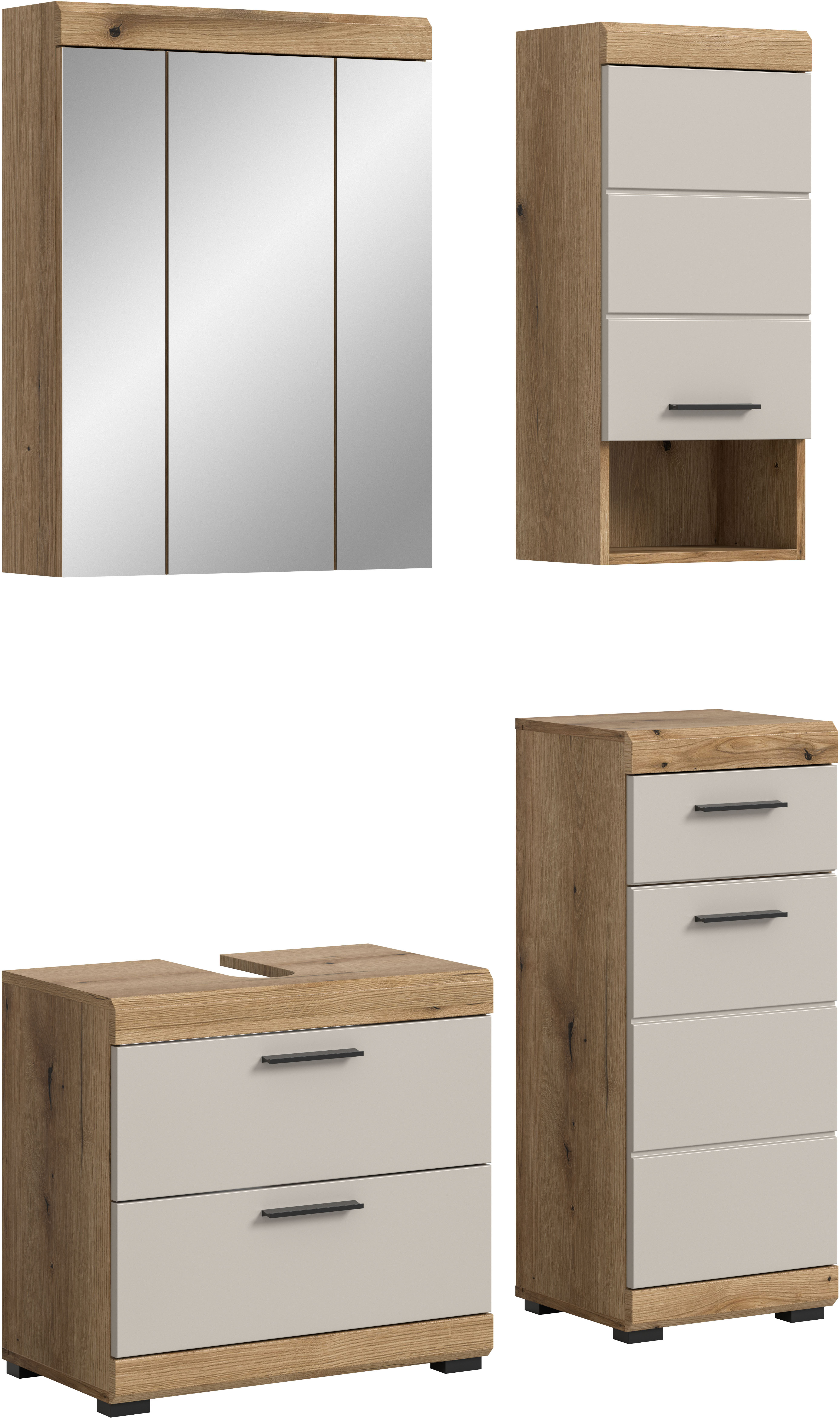 welltime Badmöbel-Set "SIENA, 4 teilig, bestehend aus:" Set, TOPSELLER, 4 Stk. tlg.