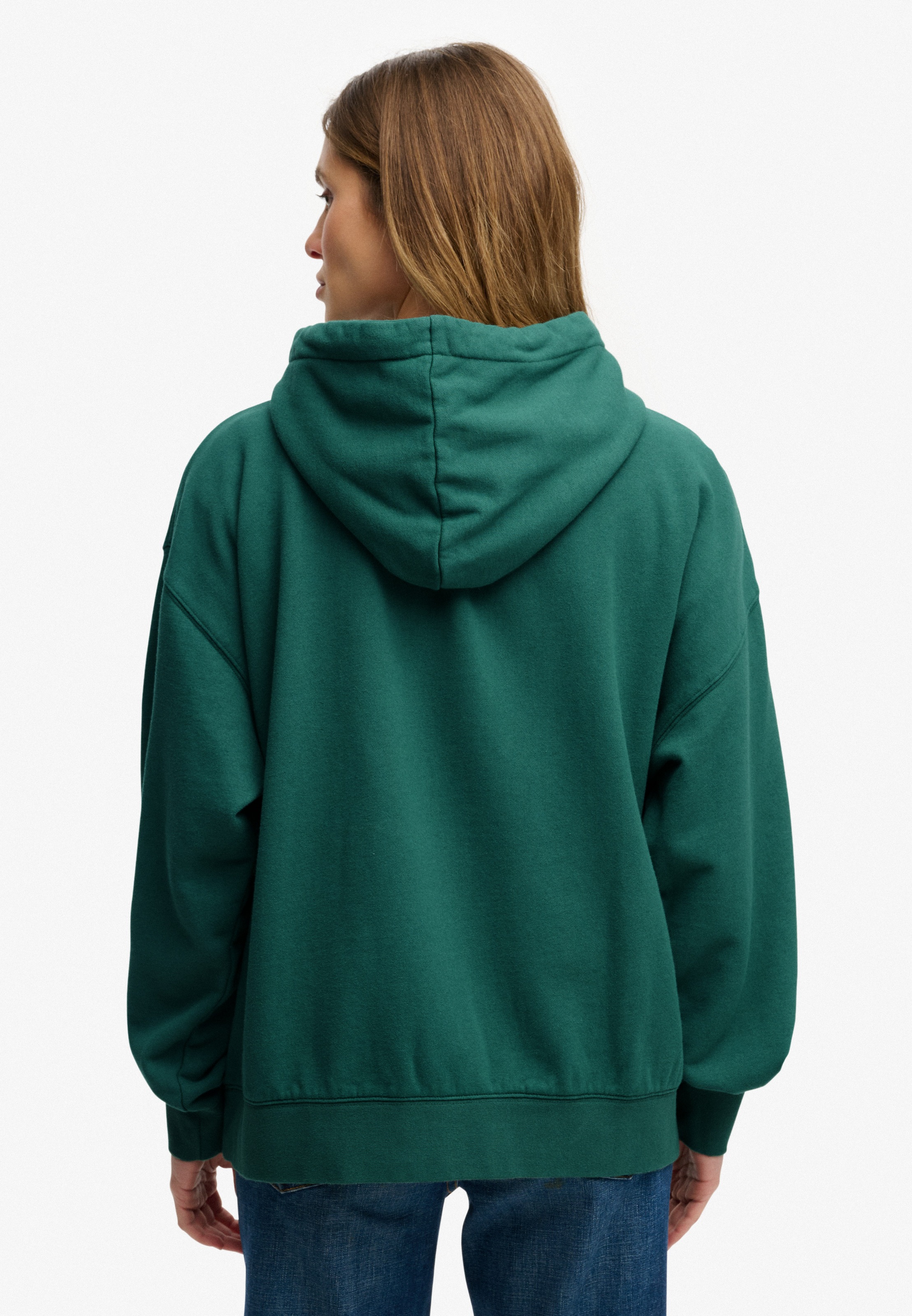 Thumbnail - Superdry Kapuzensweatshirt "Luxe Casual Emb Relaxed Hood", Baumwolle, oversize