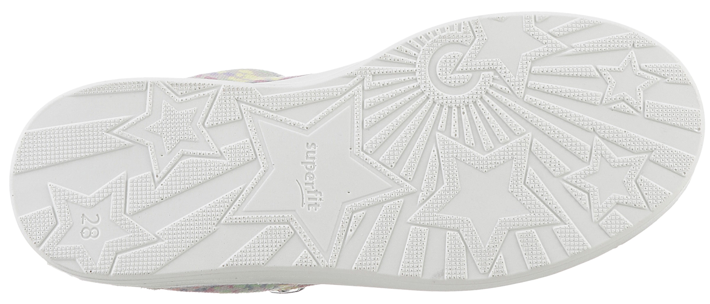 Superfit Sneaker »STELLA WMS: mittel«, mit buntem Muster, Freizeitschuh, Halbschuh, Schnürschuh