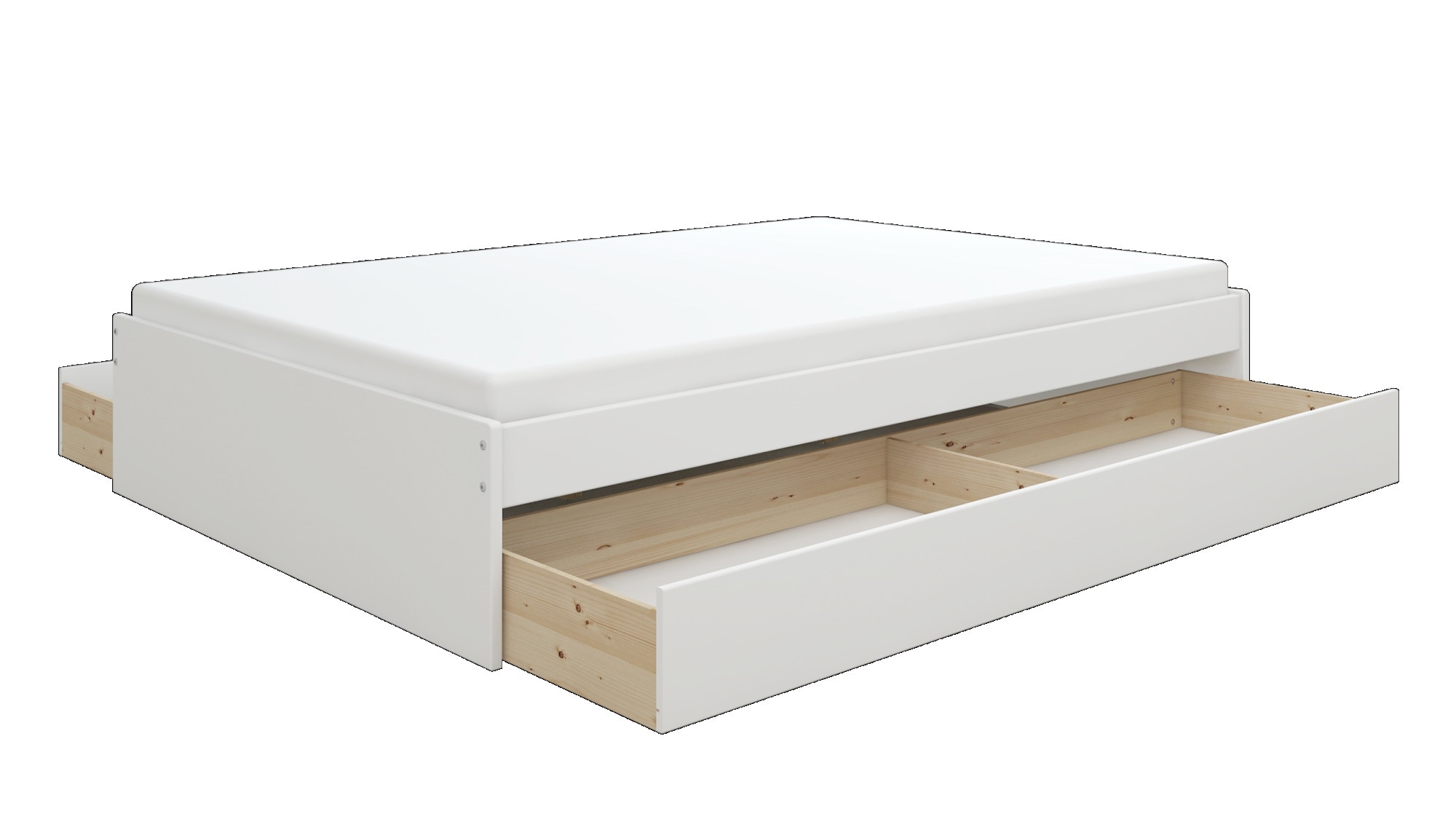 OTTO home Bettschubkasten »Magdala, Bettkasten, Schublade«, Breite 199 cm, auf Rollern, Schubkasten mit 2 Abteilungen