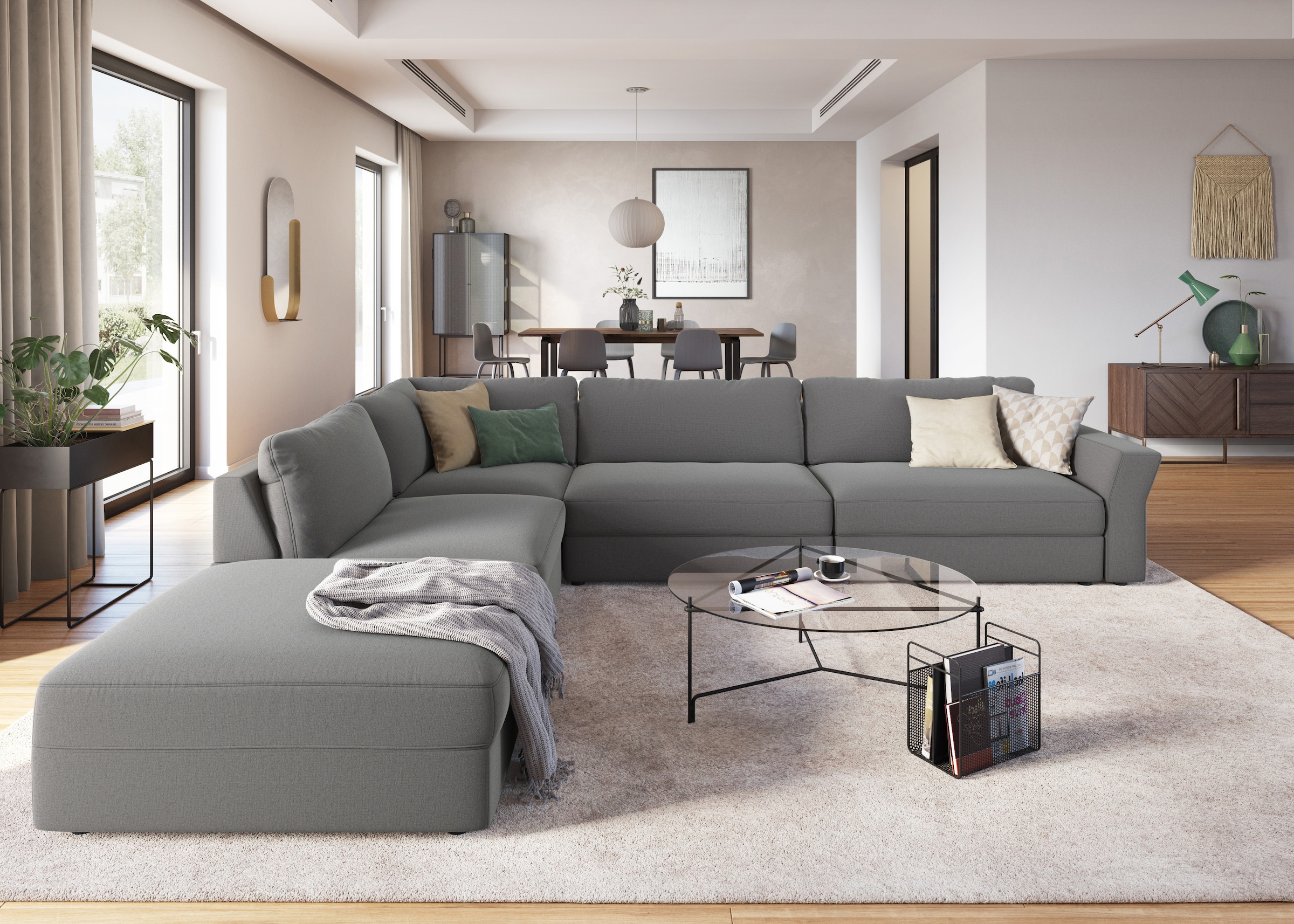 sit&more Ecksofa »Cadabra L-Form«, Breite 356 cm, mit Sitztiefenverstellung