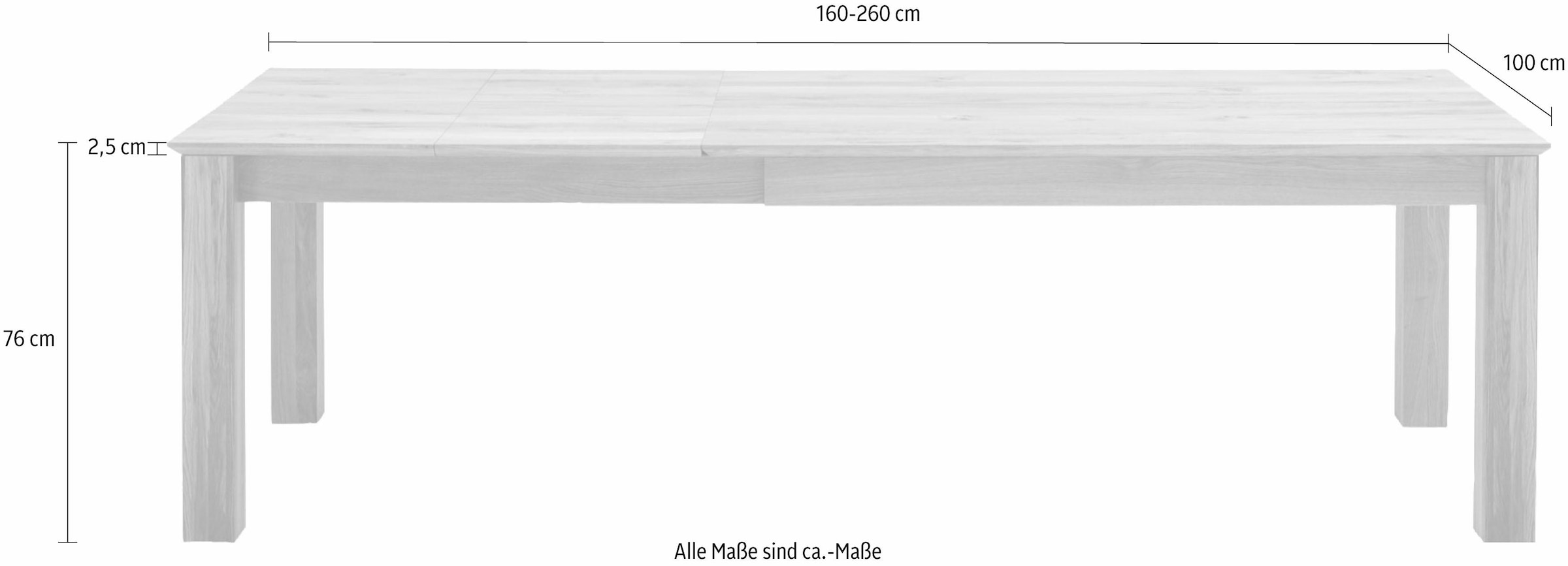 Relita Esstisch »Family«, mit Auszugsfunktion, Eiche geölt, massiv