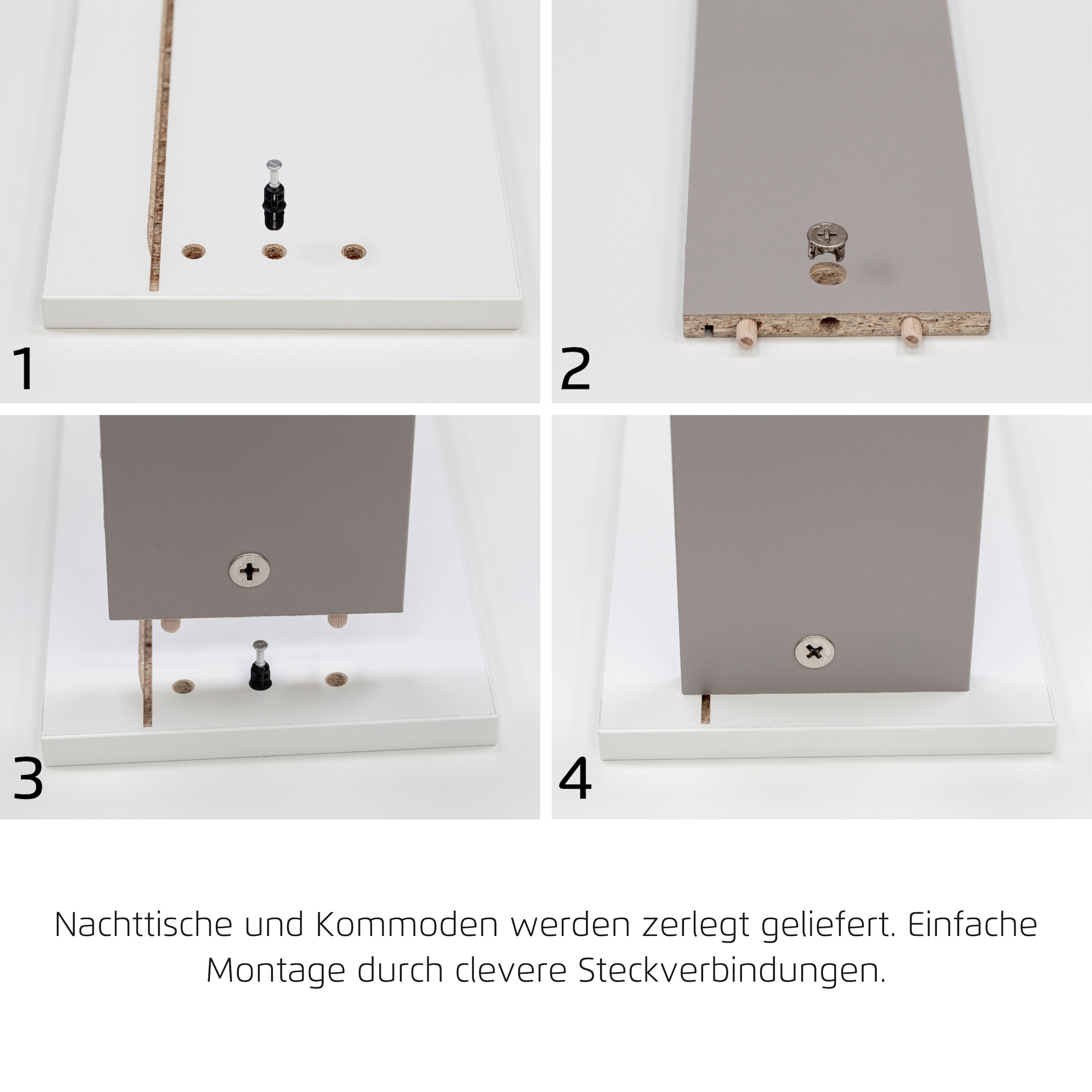 rauch Kombikommode »Sideboard Schubladenkommode AGORDO mit Dekor- oder Hochglanzfront«, (in zwei Griff-Farben, Breite 120 cm inkl. Soft-Close-Funktion), vier große Schubladen, mit insgesamt 4 Einlegeböden MADE IN GERMANY