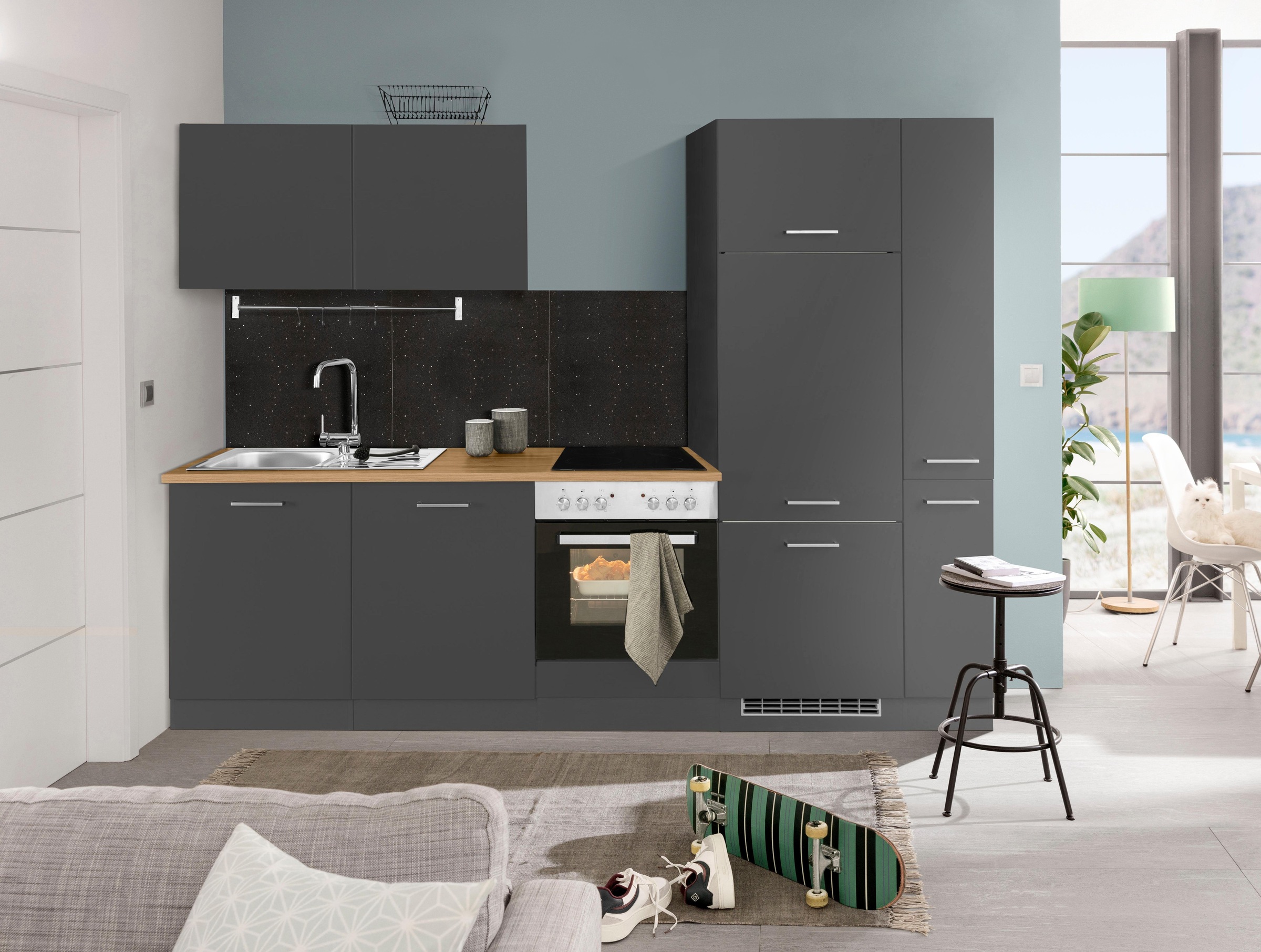 KOCHSTATION Küchenzeile "KS-Kehl" ohne E-Geräte, Breite 270 cm, für Kühlsch günstig online kaufen