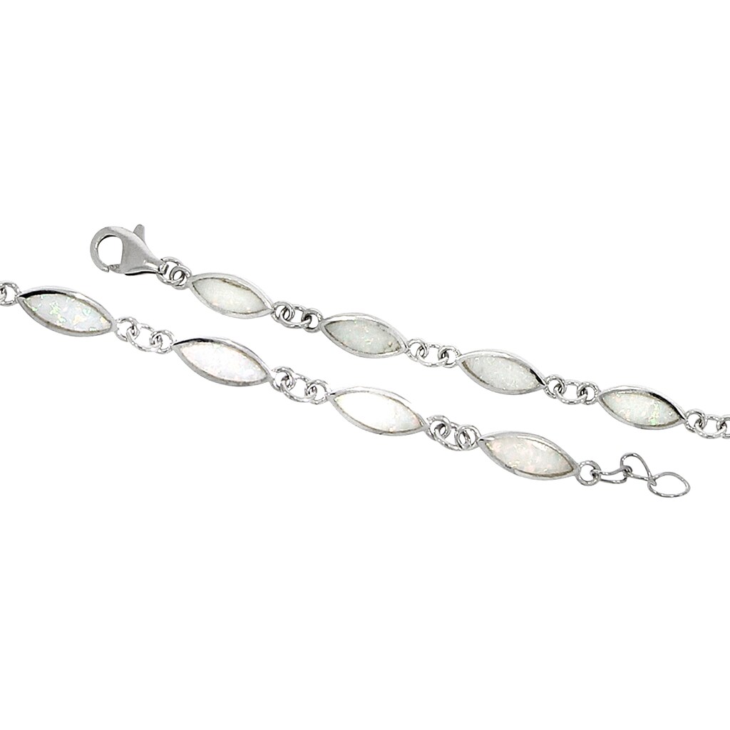 Vivance Armband »925/- Sterling Silber Opal weiß«