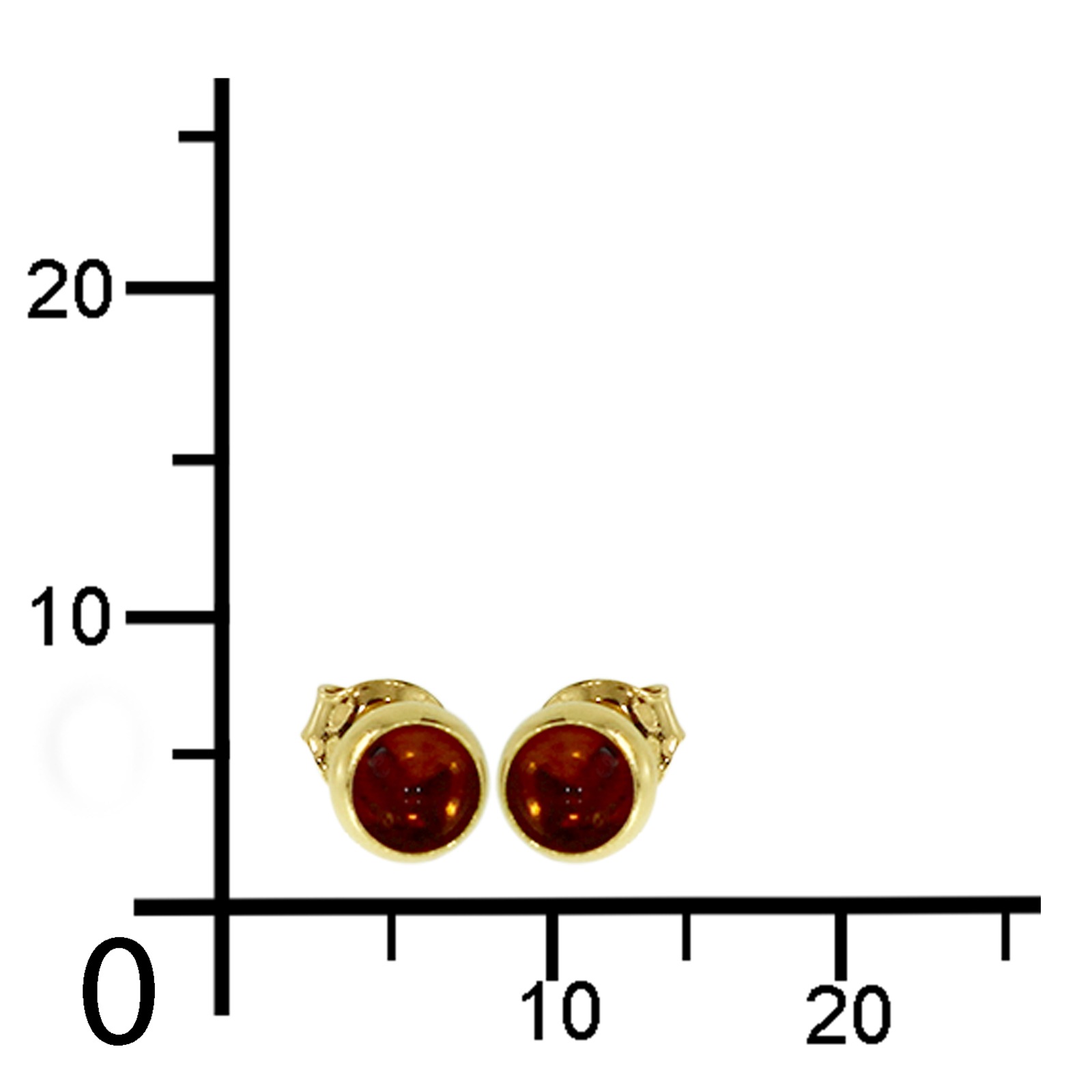 Ostsee-Schmuck Classic 5mm Stud Earrings Yellow 2