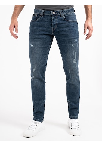 PEAK TIME Slim-fit-Jeans »München«, Herren Jeans Super Stretch mit Destroyed-Effekt kaufen