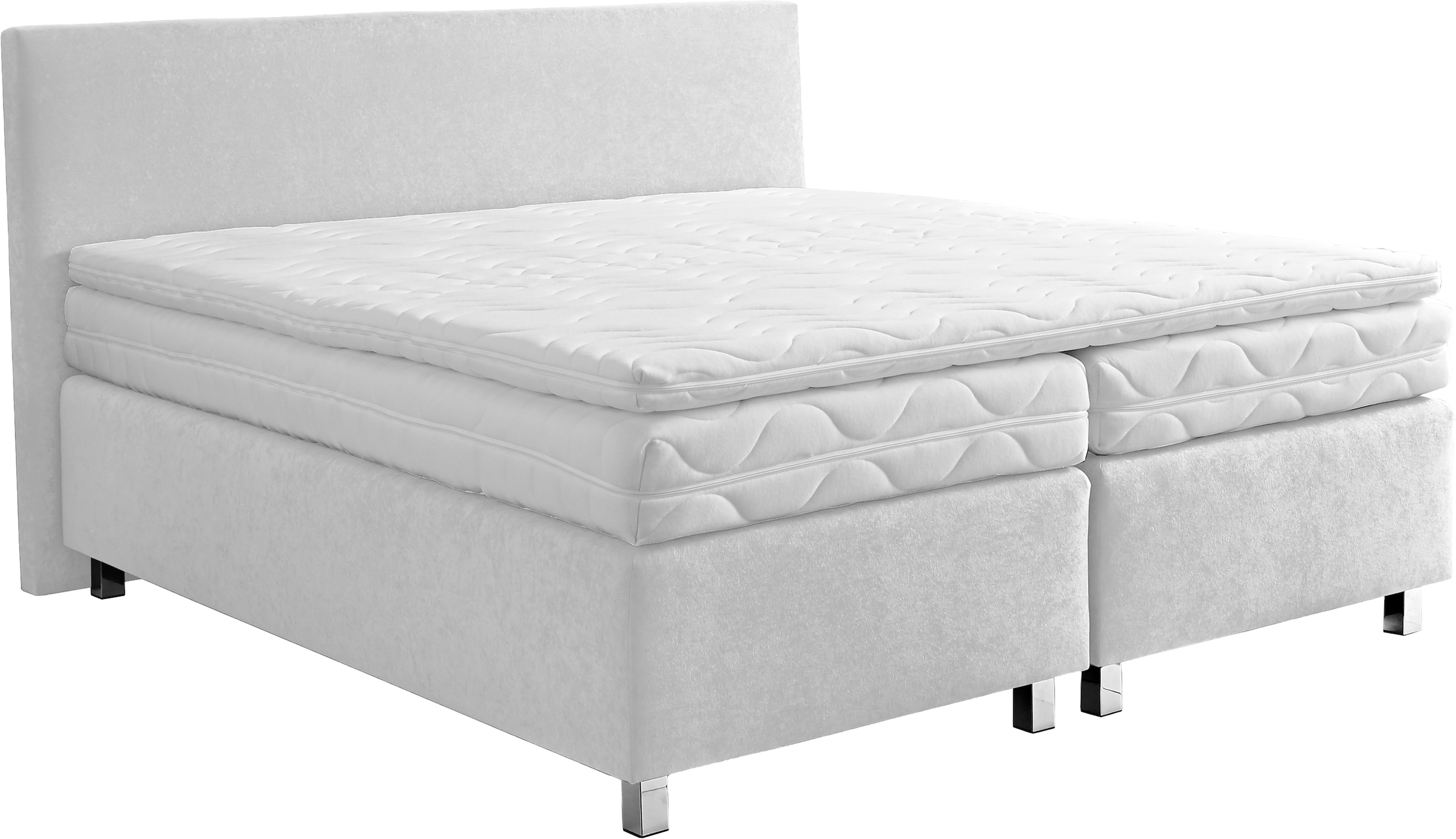 Westfalia Schlafkomfort Boxspringbett Verchromte Metallfüße, die die Kopfte günstig online kaufen