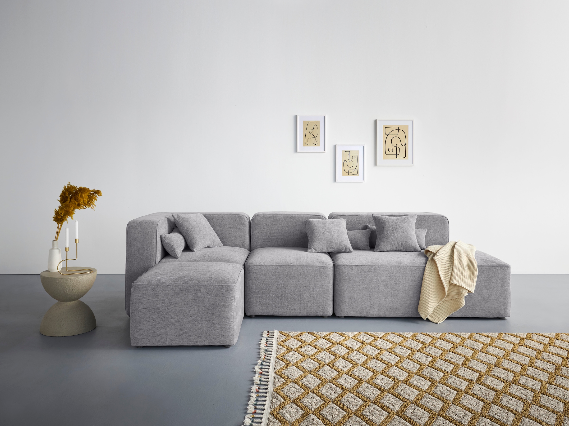 Home affaire Ecksofa "Sundstrup L-Form" Modulserie, individuelle Zusammenst günstig online kaufen