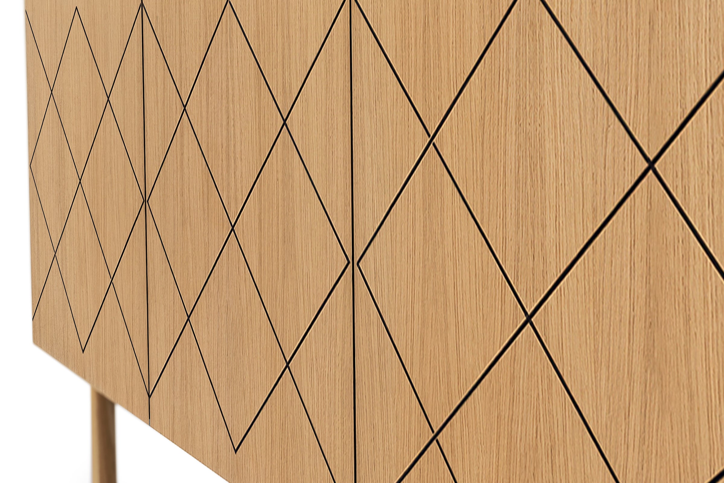 Woodman Kommode, Holzfurnier aus Eiche, Skandinavisches Design