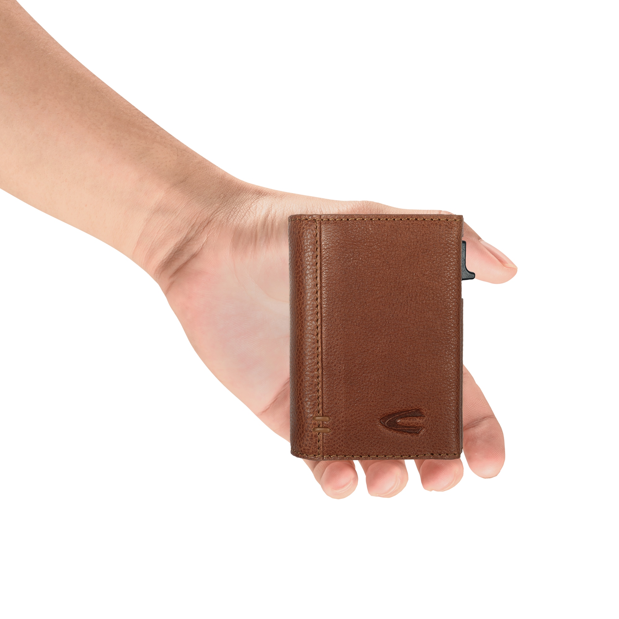 camel active Kartenetui »Thunder« Leder-Herrenbörse mit Kartenschieber, Magnethalterung und RFID-Schutz