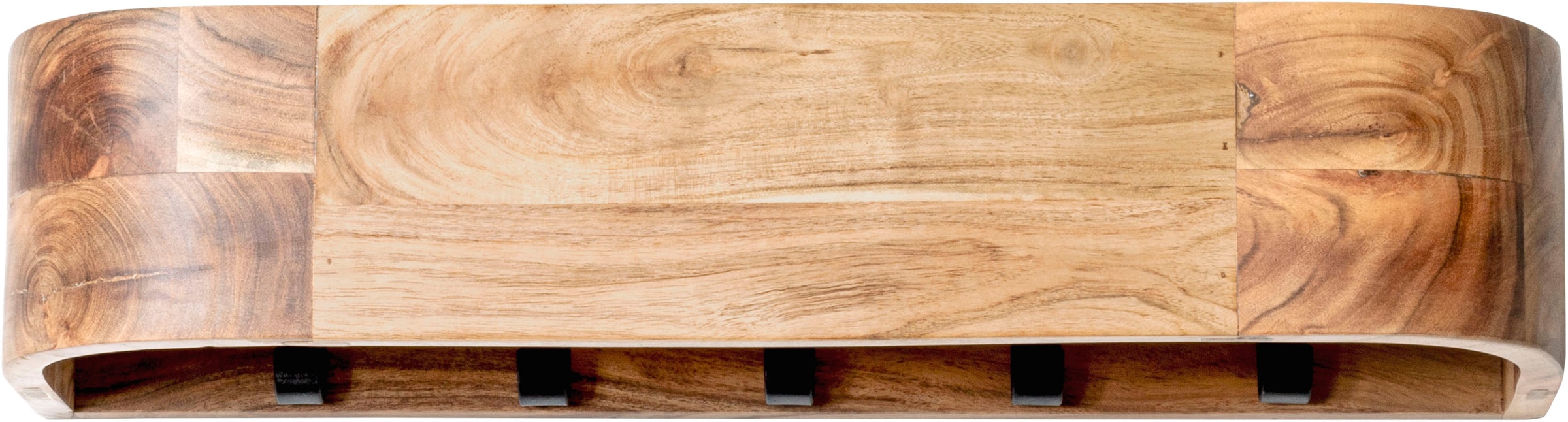 HAKU Wandgarderobe »Wandgarderobe« 1 Stk. tlg. rechteckig - aus Massivholz Braun - B/T/H 60/20/13 cm