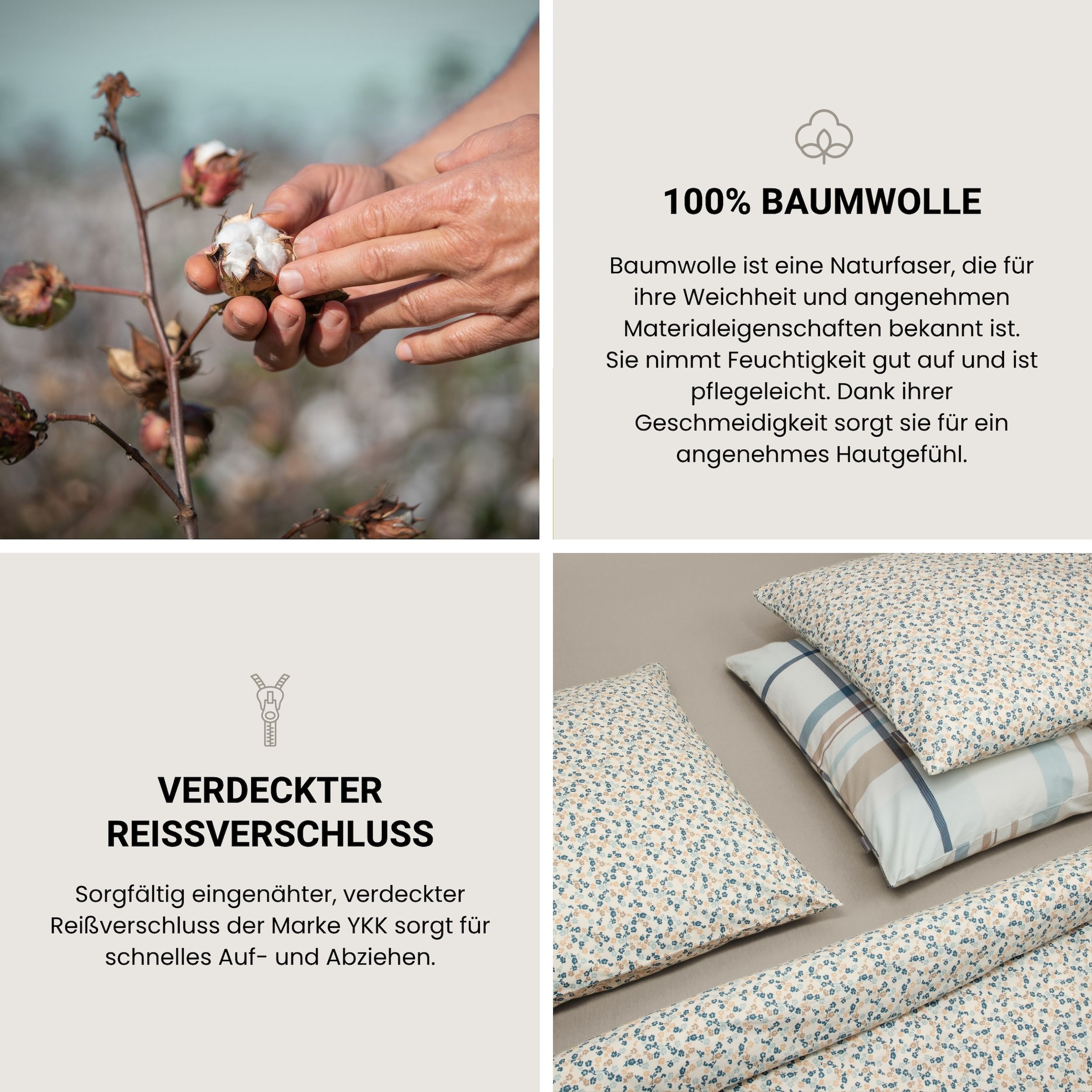 Schiesser Bettwäsche »Ezra aus weicher Baumwolle und einem wunderschönen Karo« 2 Stk. OEKO-TEX® MADE IN GREEN-zertifiziert
