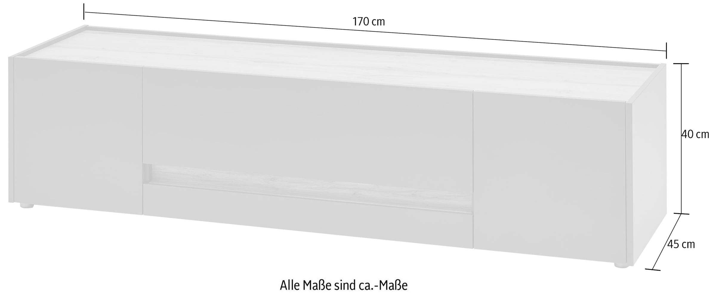 INOSIGN Lowboard »City/Giron«, Breite ca. 170 cm