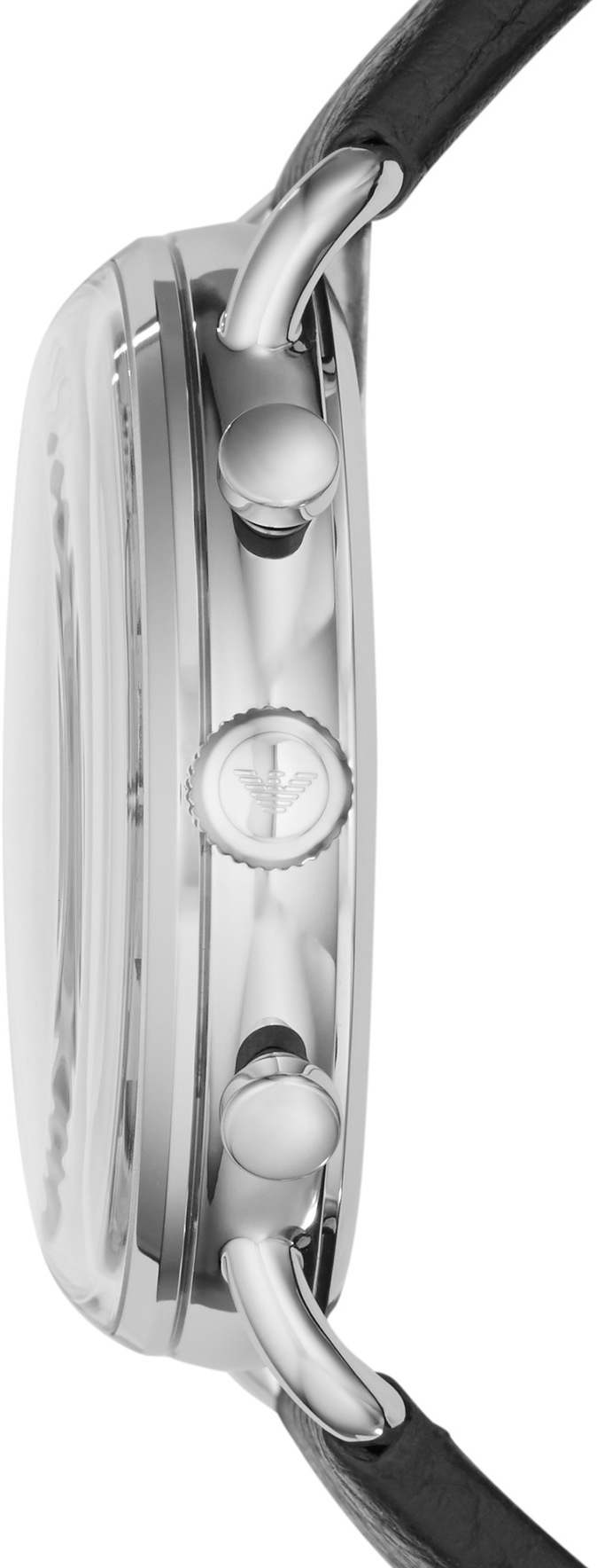 Emporio Armani Chronograph, Quarzuhr, Armbanduhr, Herren, Stoppfunktion, Datum, Lederarmband