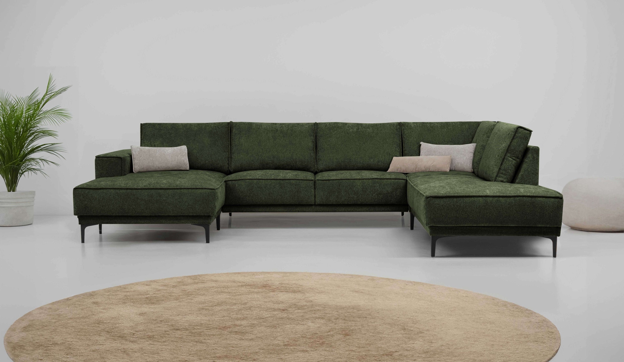 Places of Style Wohnlandschaft "XXL Sofa Oland, Struktur, Flachgewebe, Luxu günstig online kaufen