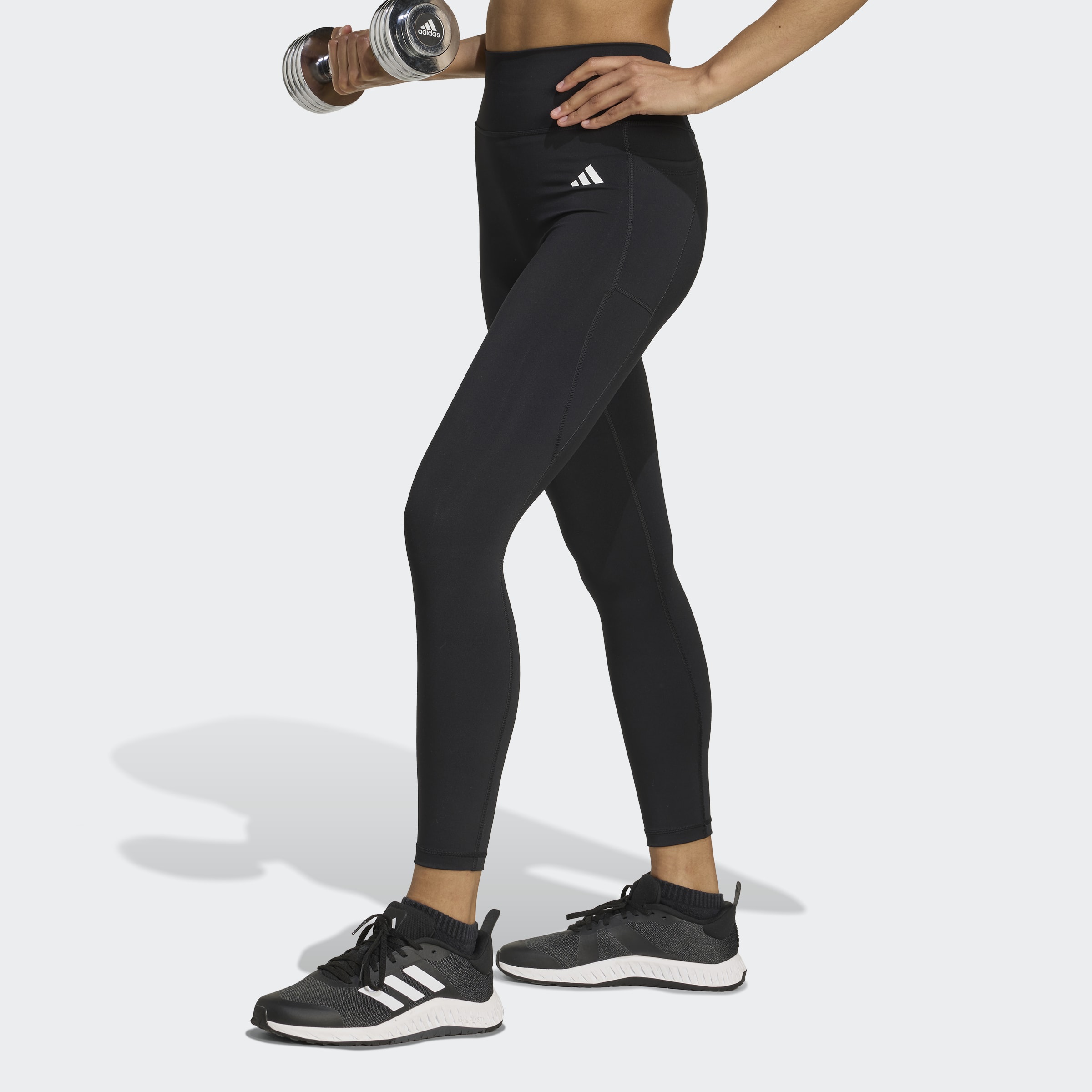 adidas Performance Trainingstights "OPTIME ESSENTIALS 7/8-LEGGINGS, OHNE VORDERNAHT" für Fitness, mit 7/8-Länge, aus dehnbarem, leichtem Material