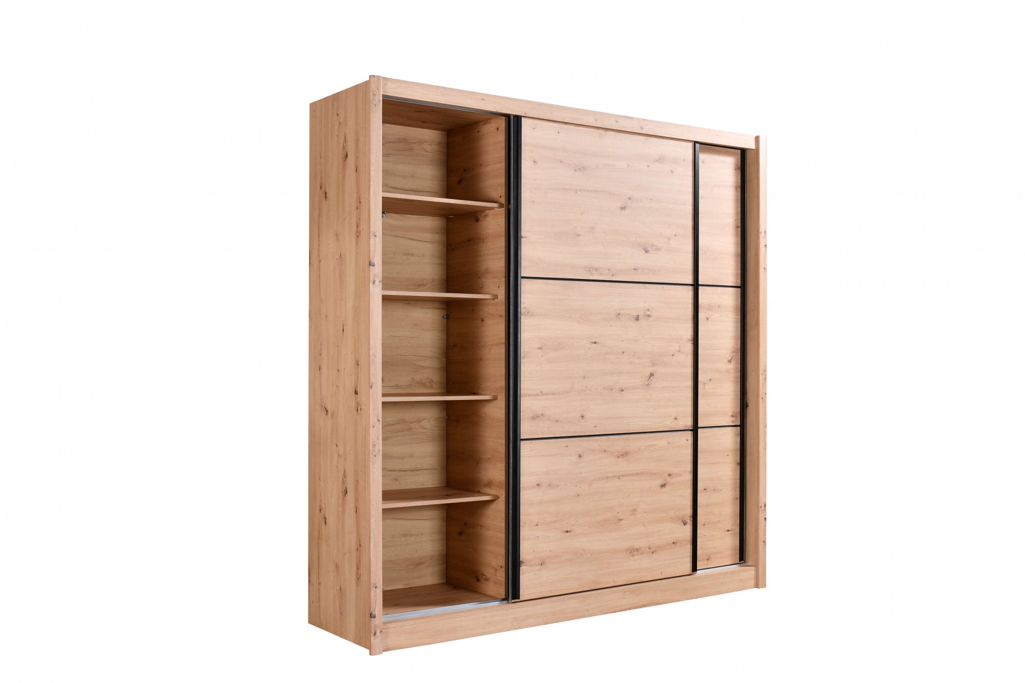 INOSIGN Schwebetürenschrank »Navara Kleiderschrank Wäscheschrank«, in 3 Breiten, mit kompletter Innenausstattung, FSC®-zertifiziert
