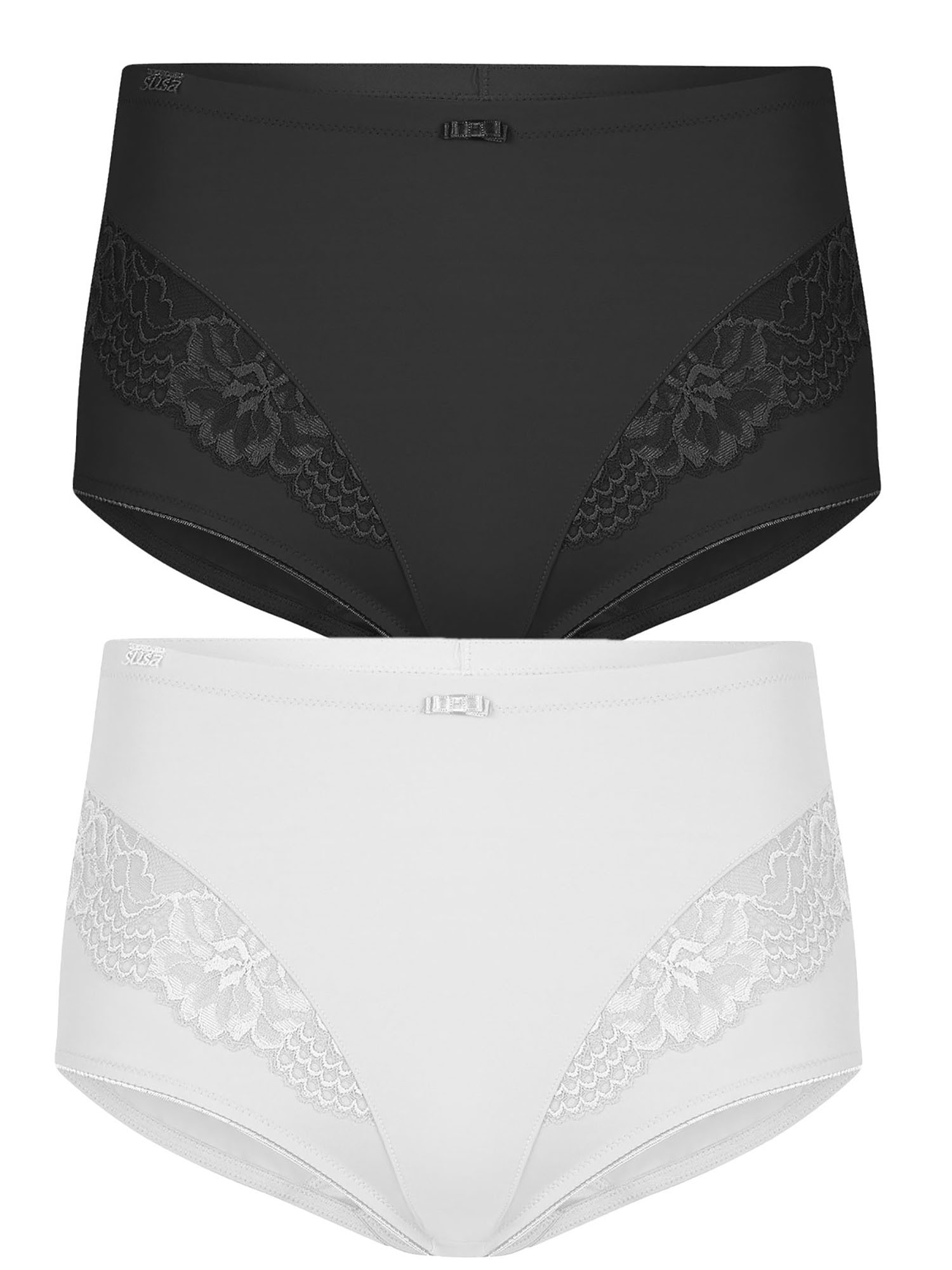 SUSA Damen Miederslip "2er Pack Miederslip London", Gr. 50, bunt, Stoff, Obermaterial: 75% Polyamid PA. 25% Elasthan EL., Unterhosen