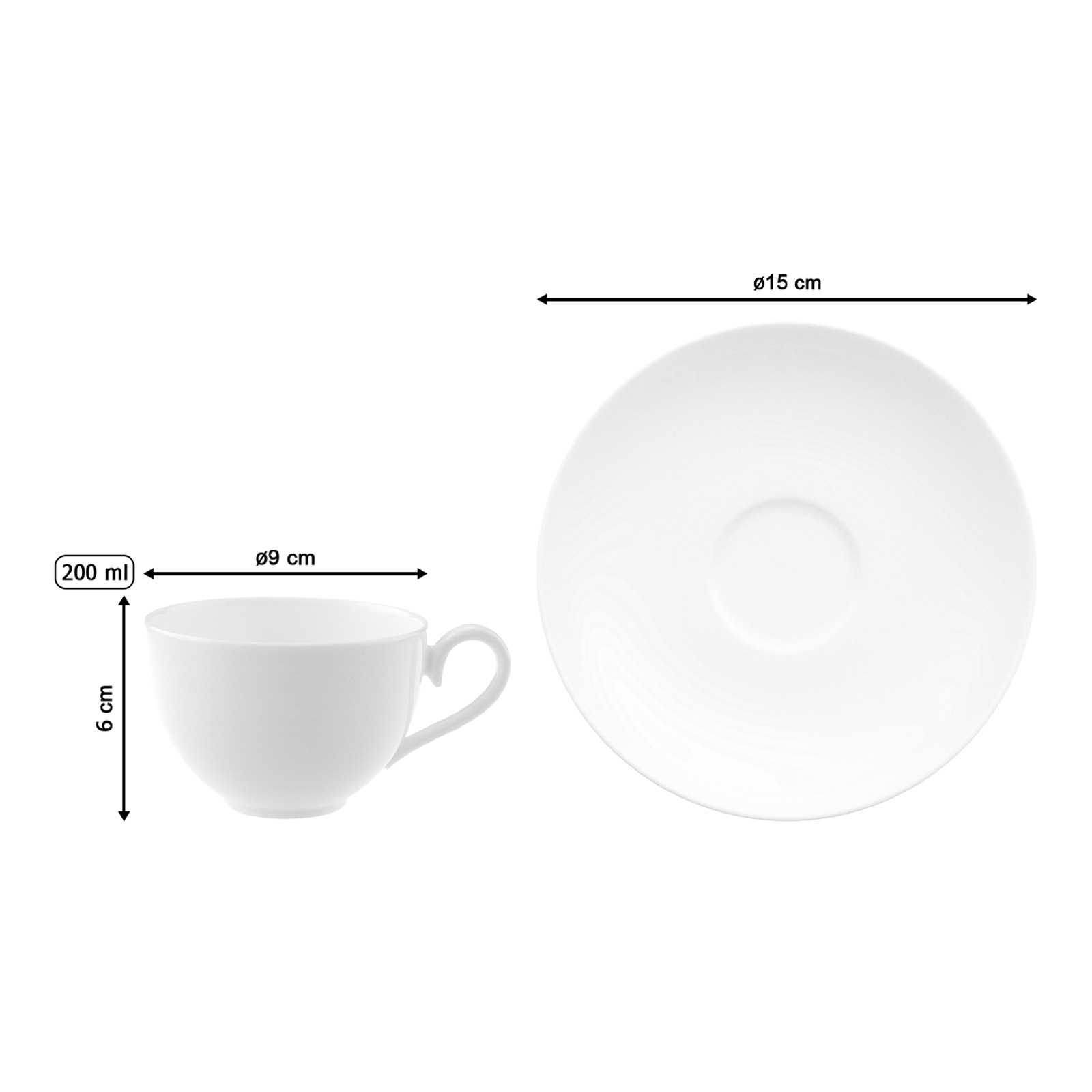Villeroy & Boch Tasse "Kaffeetassen mit Untertassen Royal 200 ml weiß" günstig online kaufen