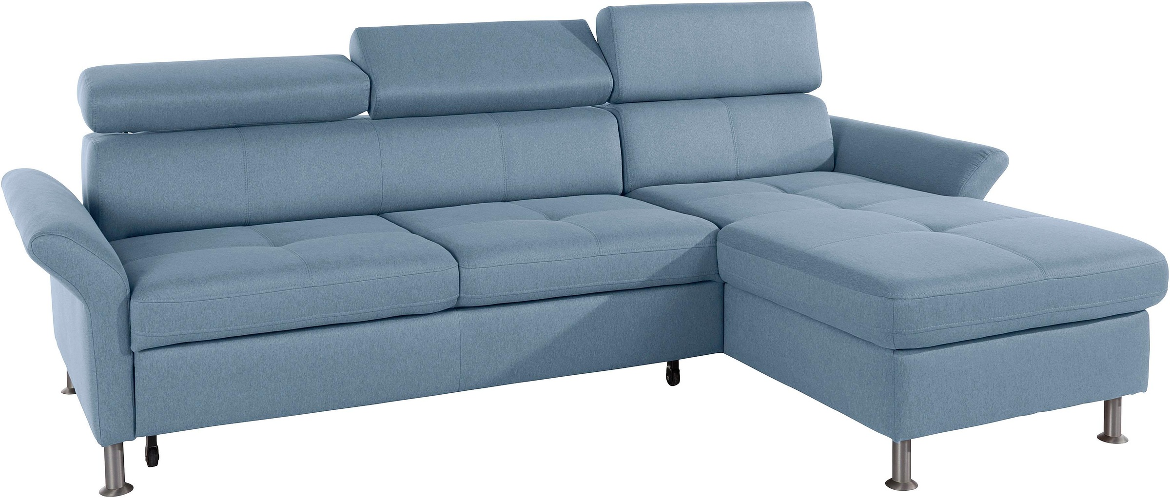 exxpo - sofa fashion Ecksofa »Maretto, bequem und komfortabel, L-Form«, inkl. Kopf- bzw. Rückenverstellung, wahlweise mit Bettfunktion