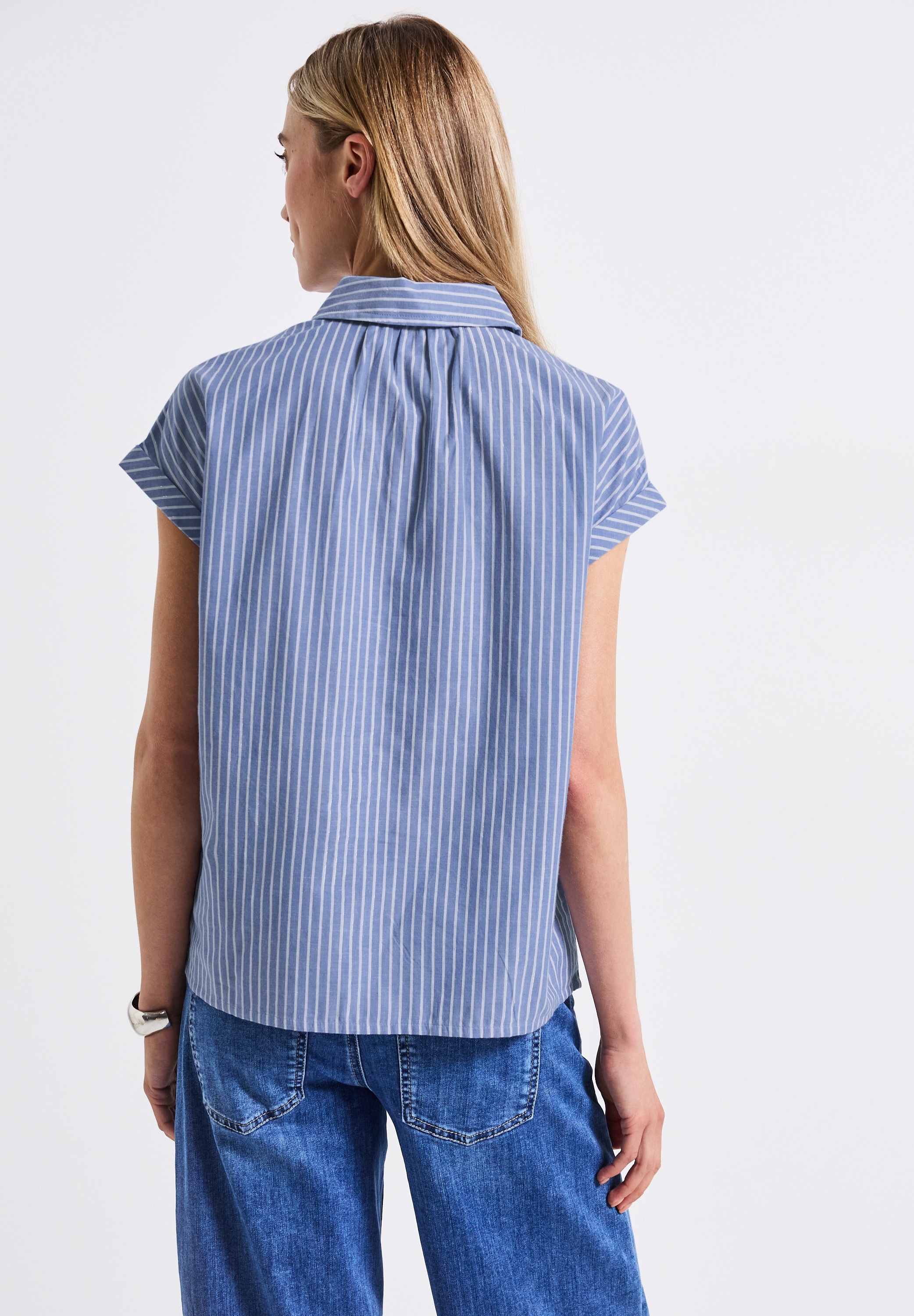 STREET ONE Hemdbluse, aus Baumwolle mit Stretchanteil