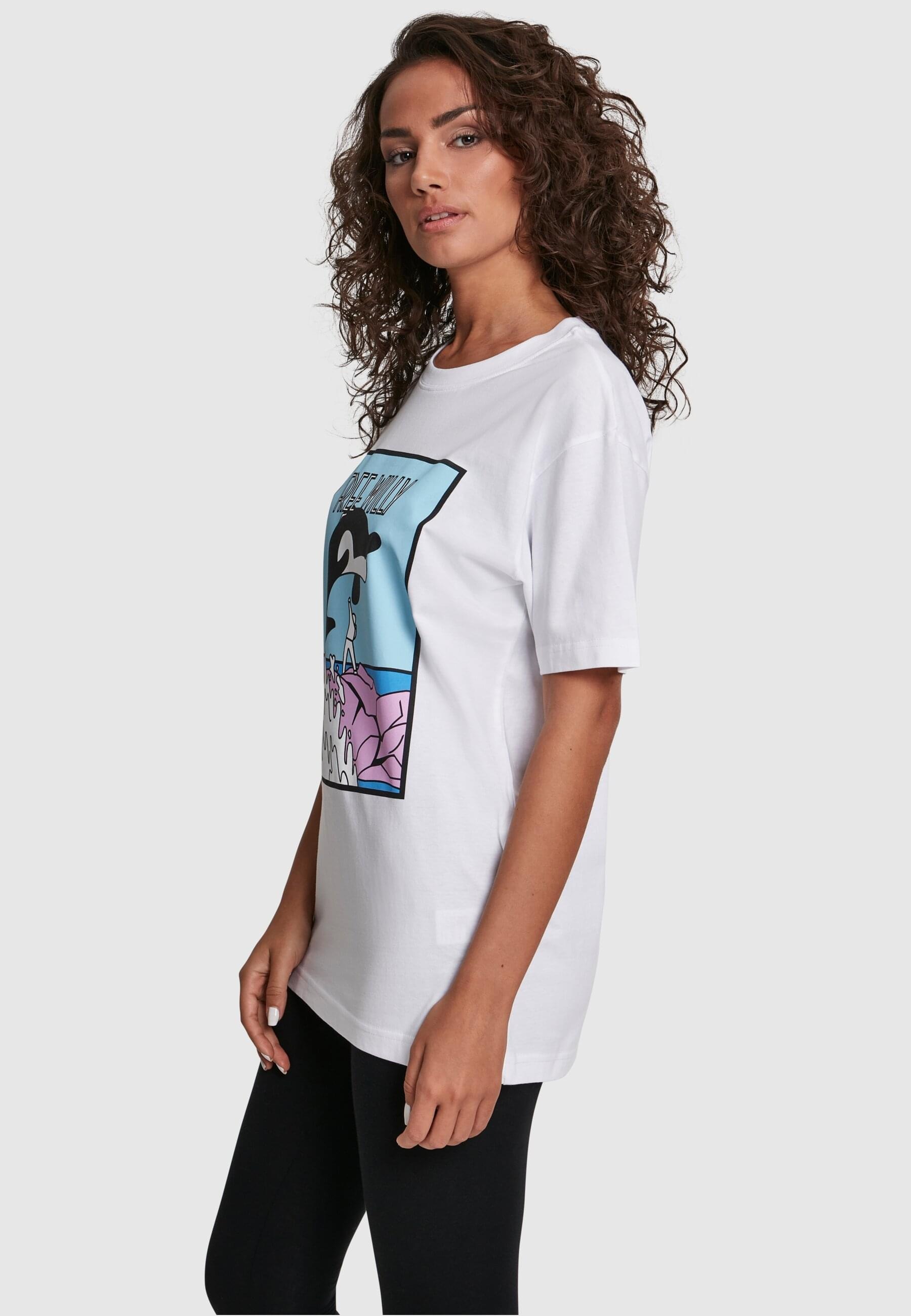 MisterTee T-Shirt »MisterTee Damen Ladies Free Willy Tee«, (1 tlg.)