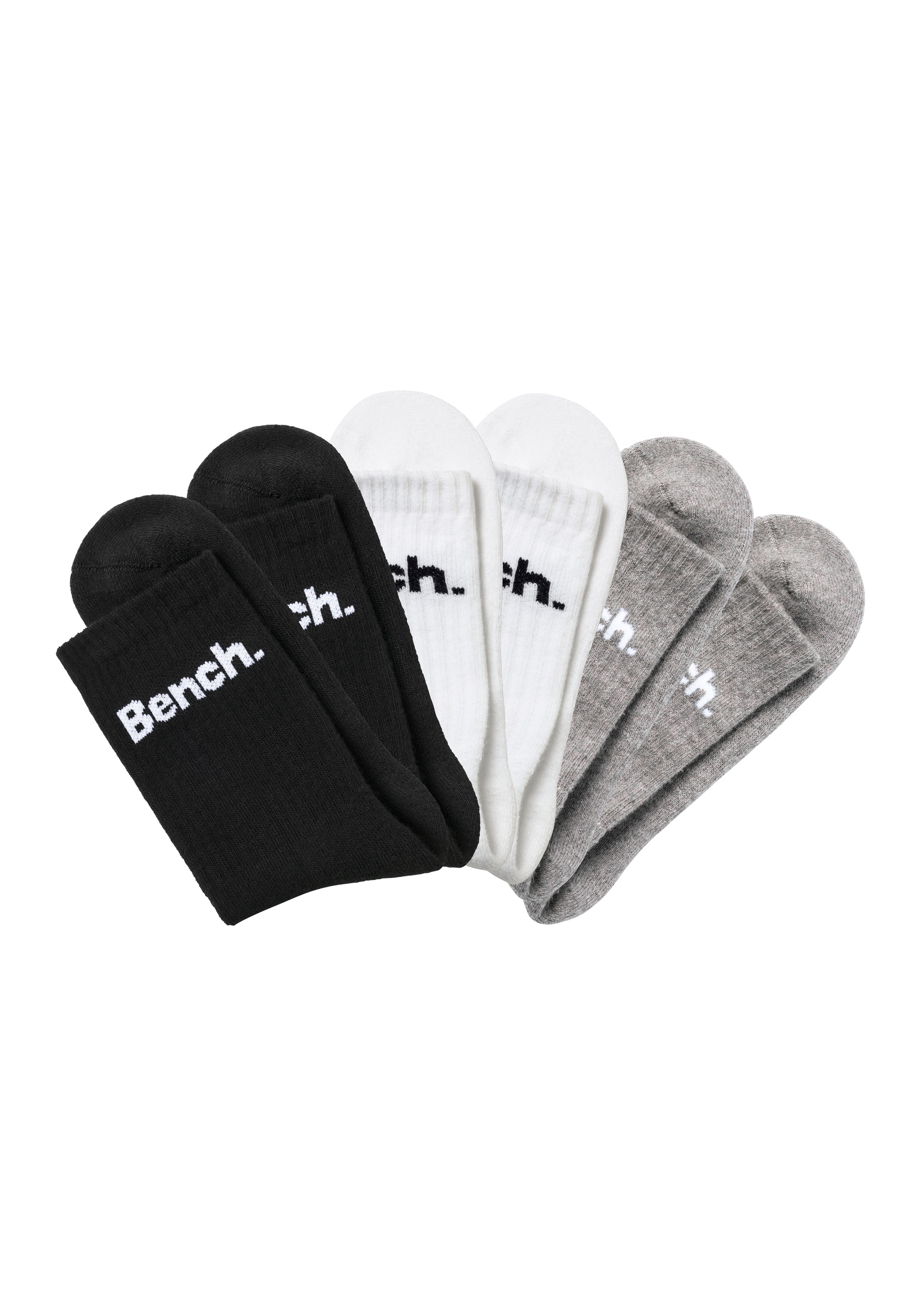 Bench. Tennissocken, (Set, 6 Paar), mit Fuß Polsterung