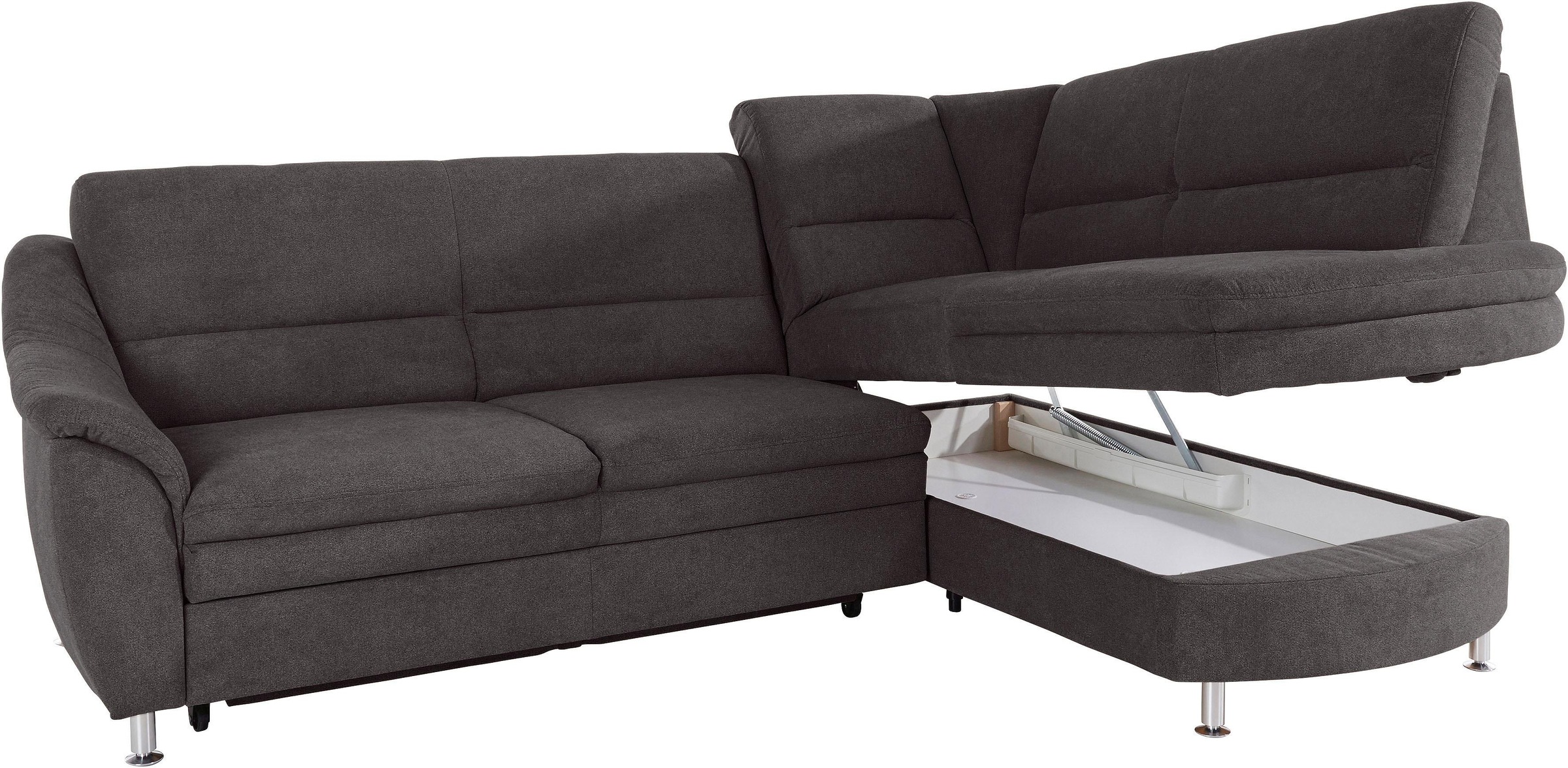Places of Style Ecksofa »Cardoso L-Form«, Federkern, wahlweise mit Bett, Schubkasten.