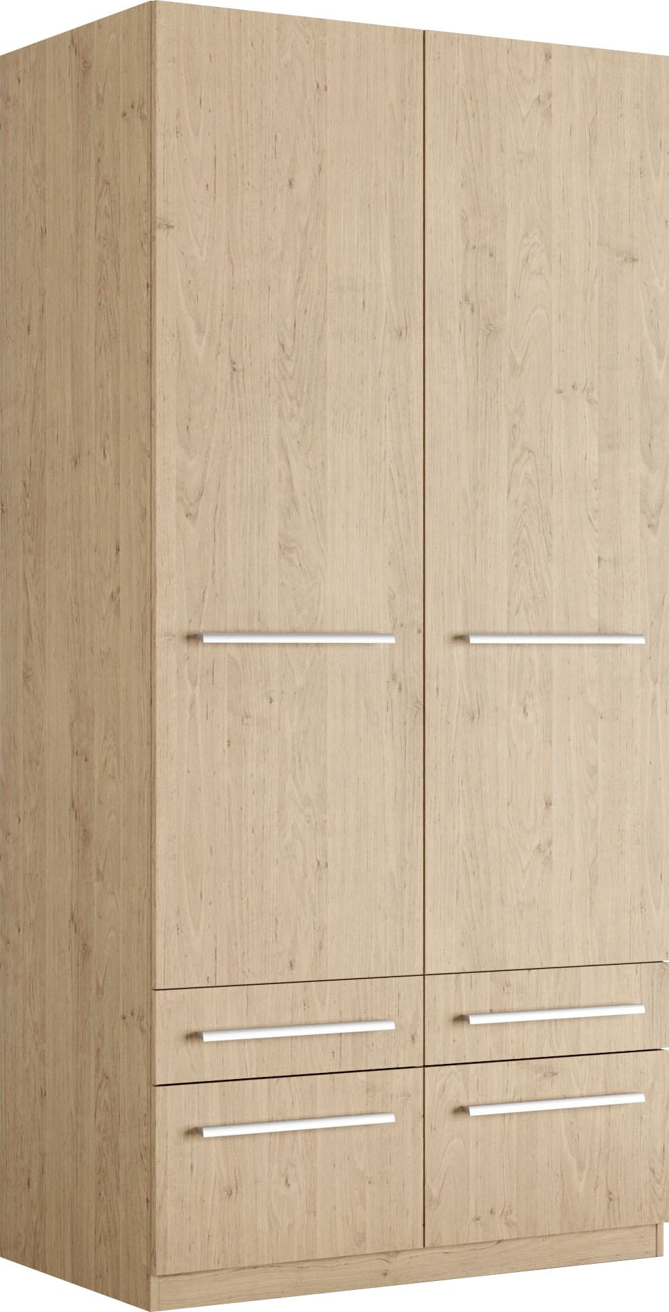 Kleiderschrank PRIESS, B:94cm H:193cm T:54cm, braun, Holzwerkstoff, Schlafzimmer, Schränke, "Schrank Garderobe Wäscheschrank Barcelona in 5 Breiten",