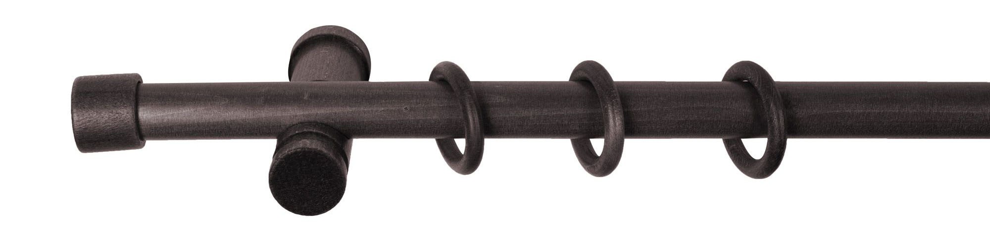 SN DECO GROUP Gardinenstange »Cafiro«, 1 läufig-läufig, Fixmaß, 28 mm, Holz, verschiedene Längen und Farben, Komplettset