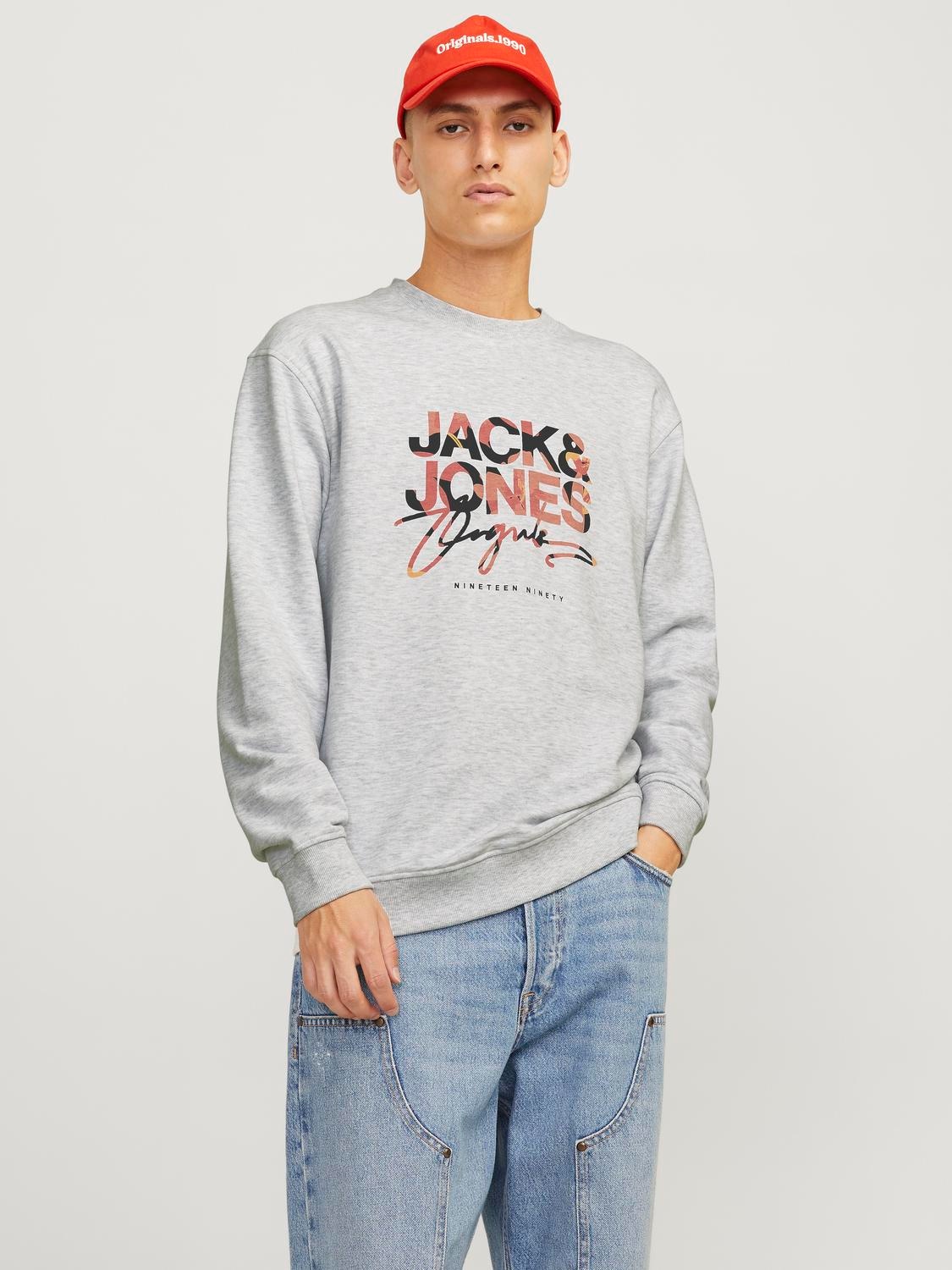 Jack & Jones Sweater "JORARUBA AOP BRANDING SWEAT CREW NECK"