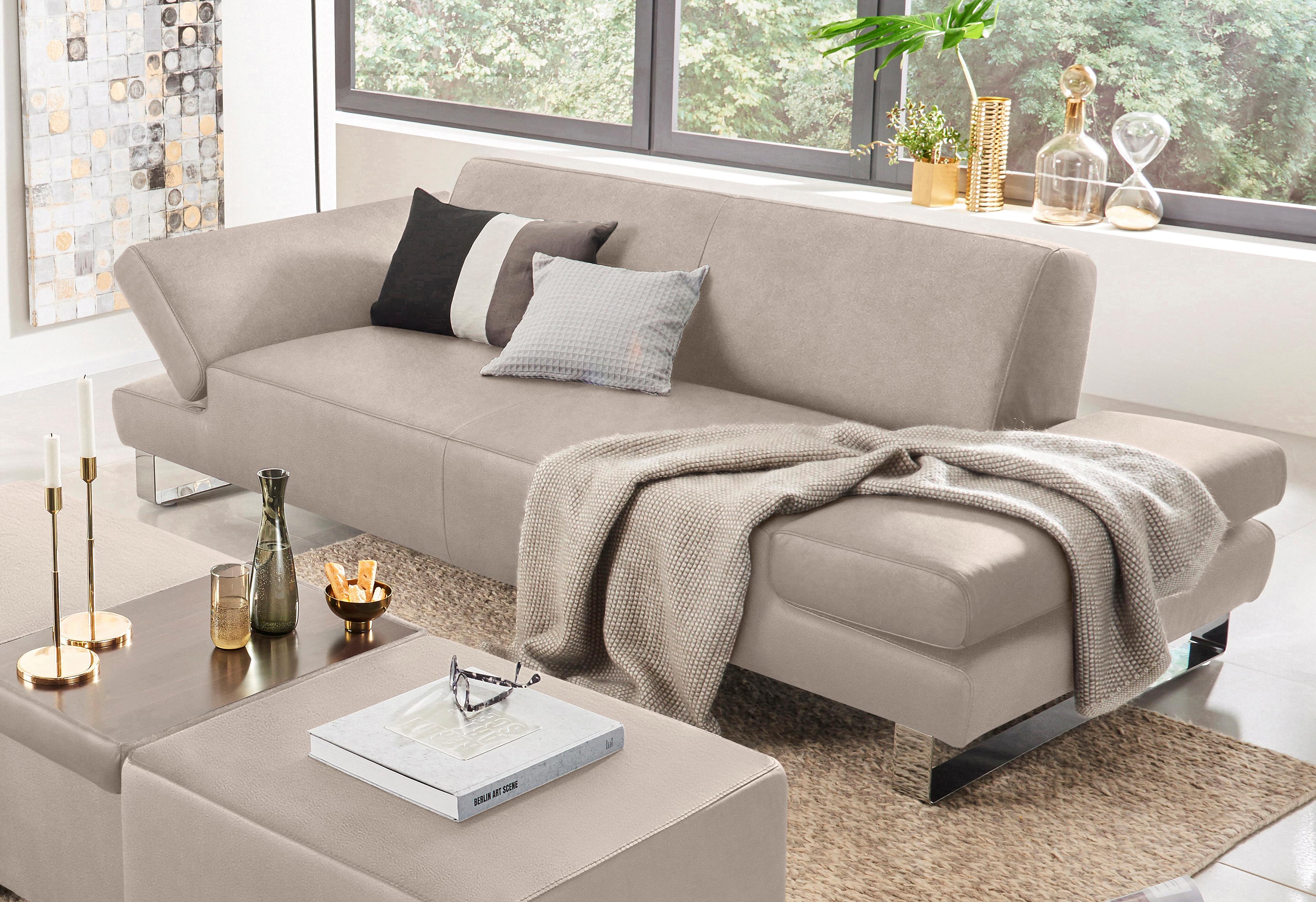 W.SCHILLIG 2-Sitzer "taboo Designsofa mit hohem Sitzkomfort, Breite 202cm, Sitztiefe 59cm" mit Normaltiefe, inklusive Armlehnenverstellung