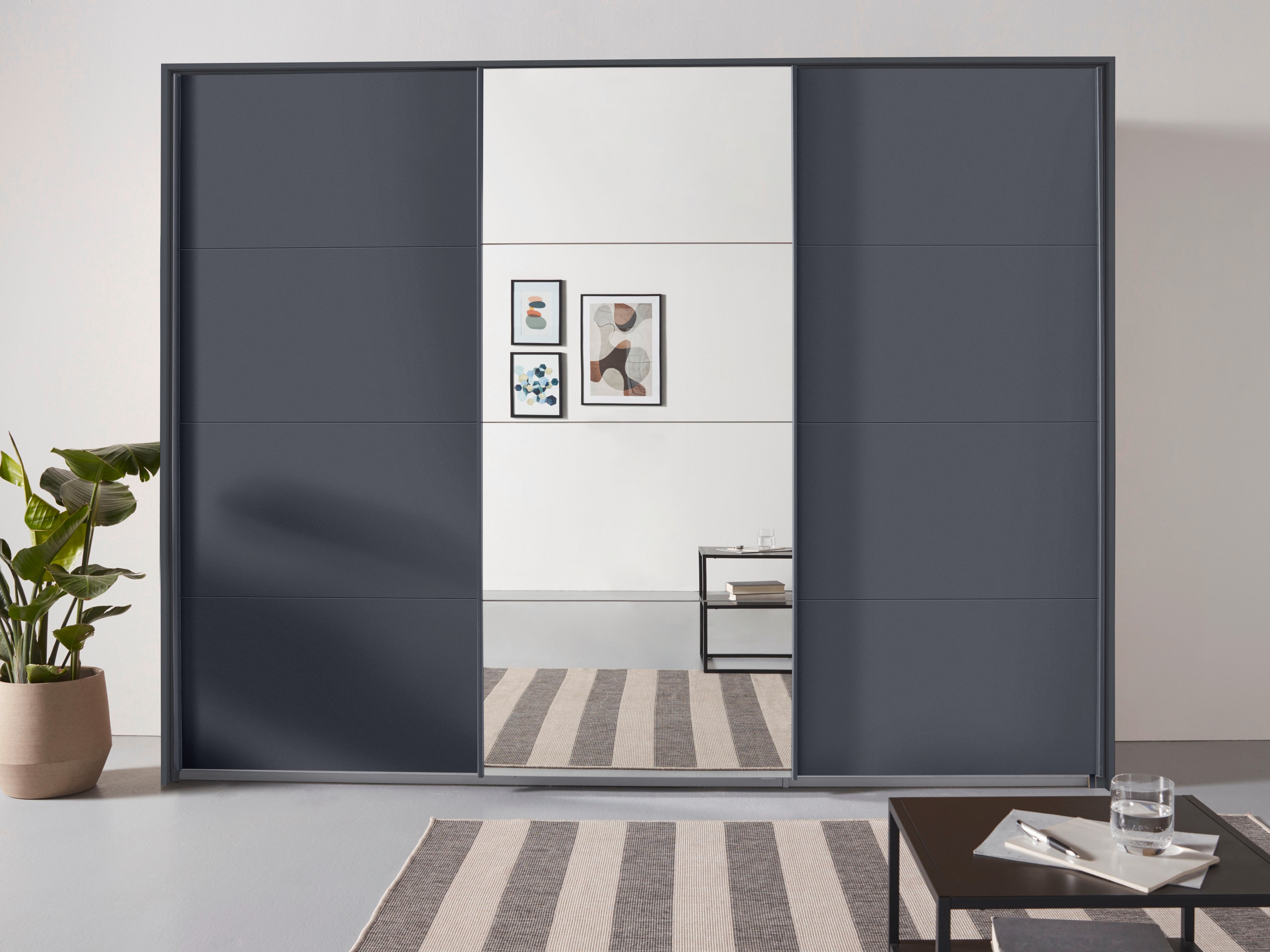 OTTO home "Mehrzweckschrank Aktenschrank Möbel Mietswohnung Schlafzimmer OTELI" Breiten 211/278/323/368 cm Höhen 214/233 cm, inkl. Passepartout optional mit Beleuchtung MADE IN GERMANY
