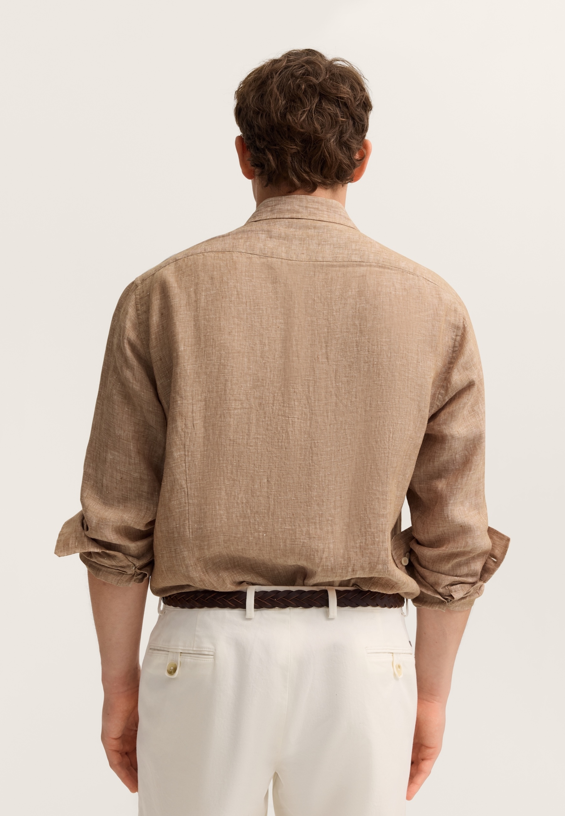 bugatti Leinenhemd »Modern Fit« mit Kentkragen