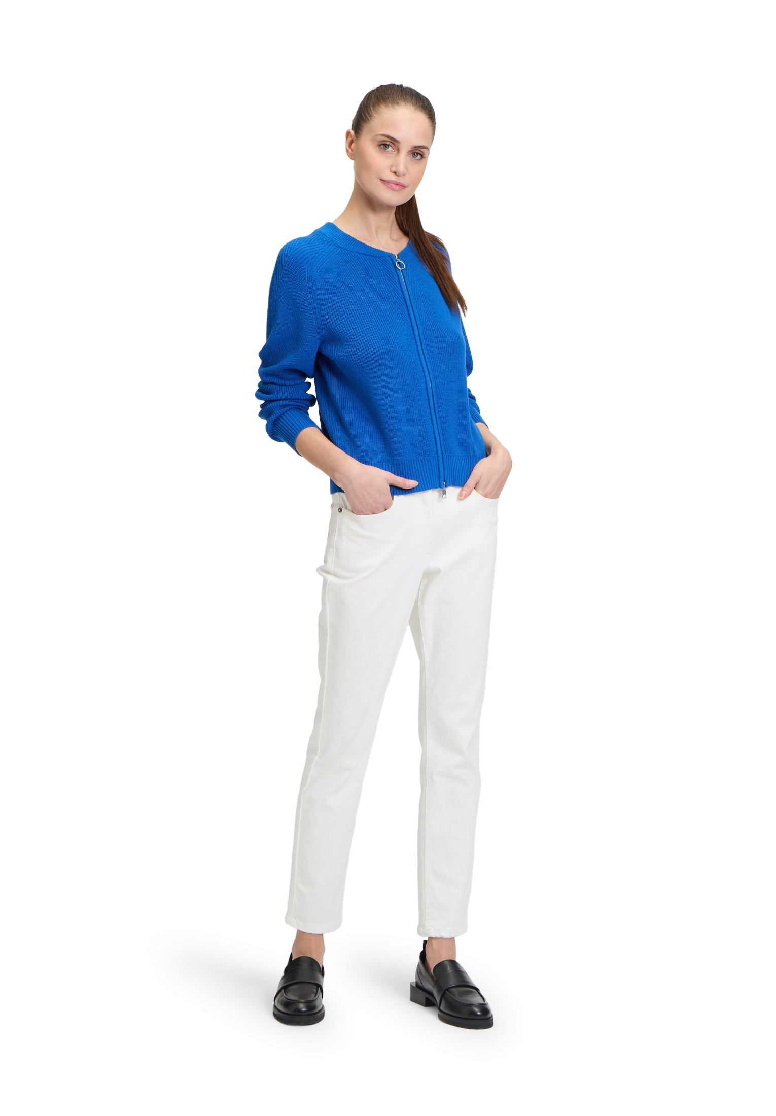 Betty Barclay Strickjacke »Betty Barclay Feinstrickjacke mit Reißverschluss«, Reißverschluss