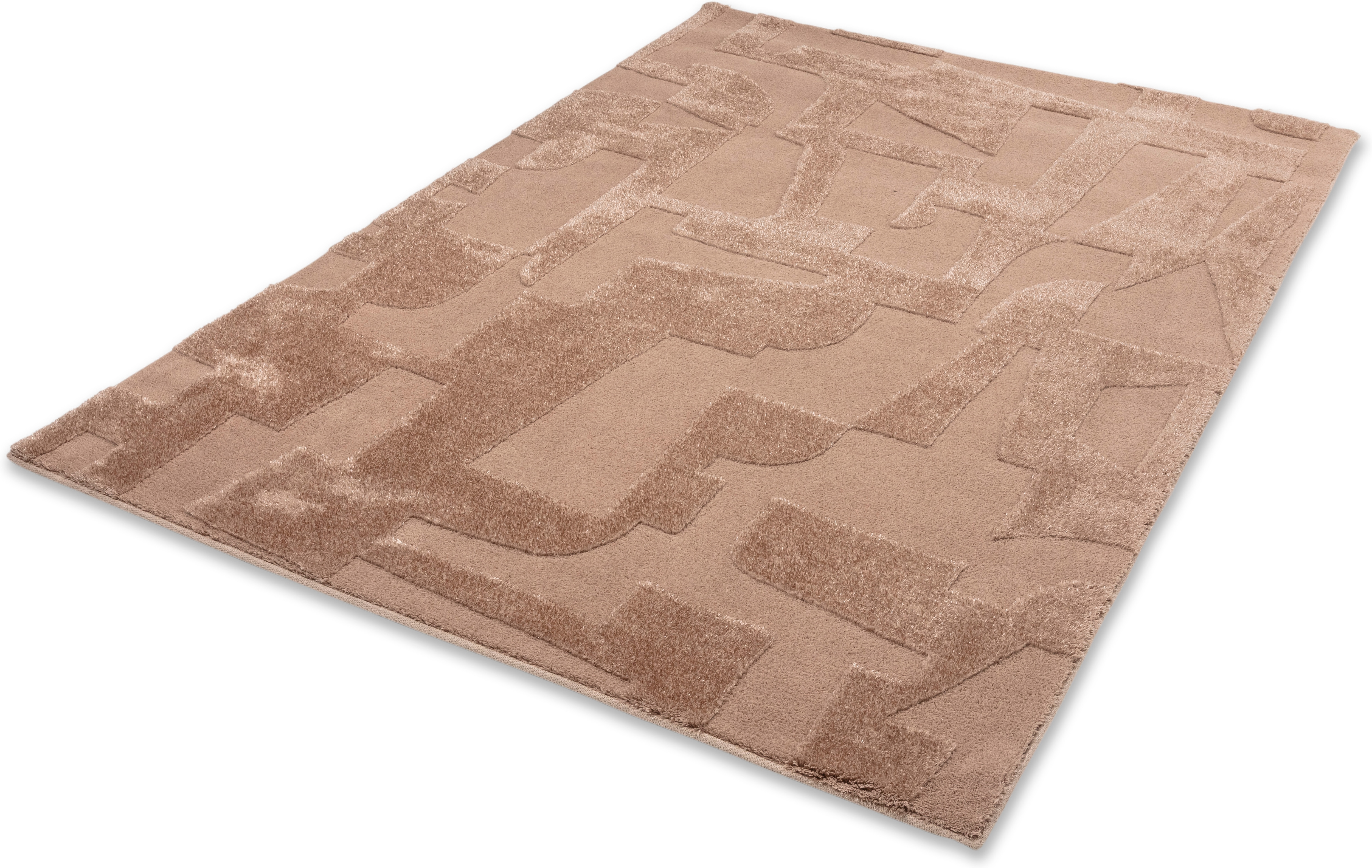 SCHÖNER WOHNEN-Kollektion Teppich "Blaze 252" rechteckig 28 mm Höhe Indoor, pflegeleicht, verschiedene Formen, Hoch Tief Struktur