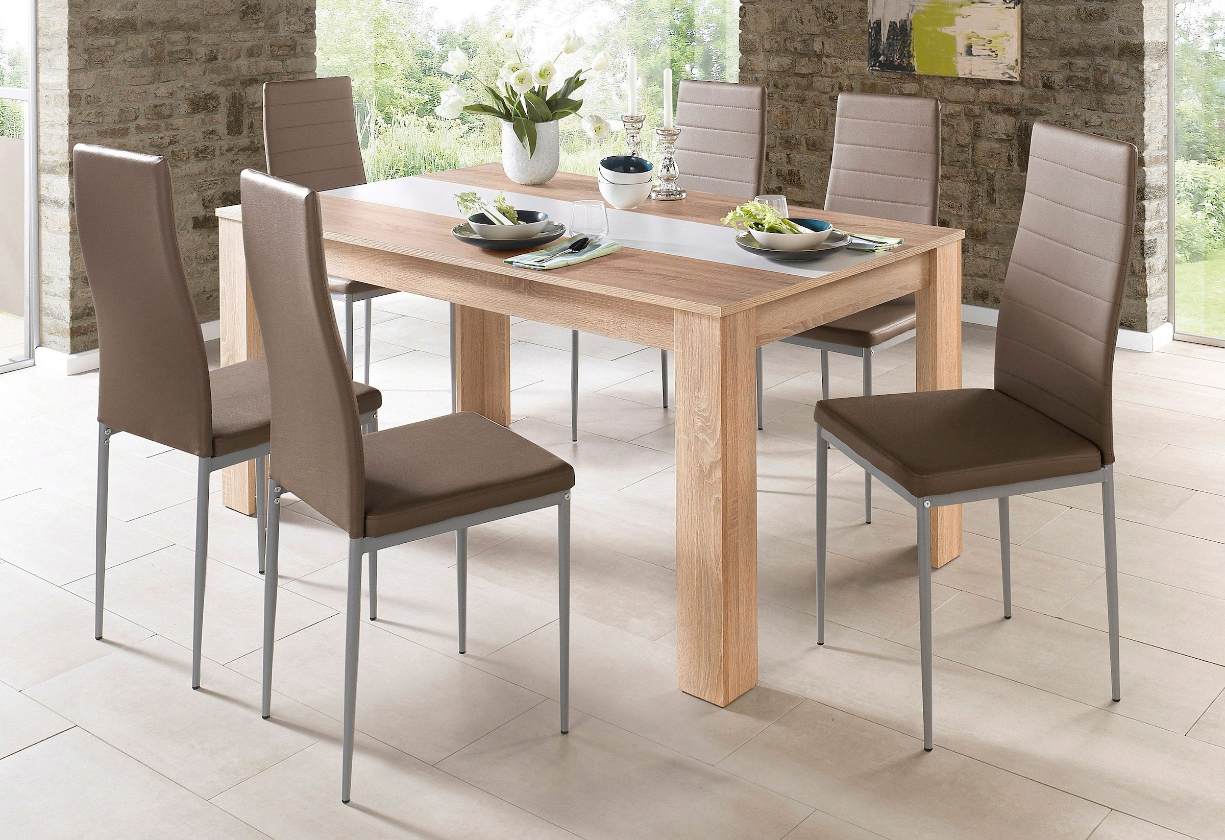 Homexperts Esszimmerstuhl »Pegasus«, (Set), 4 St., Kunstleder, Bezug in Kunstleder