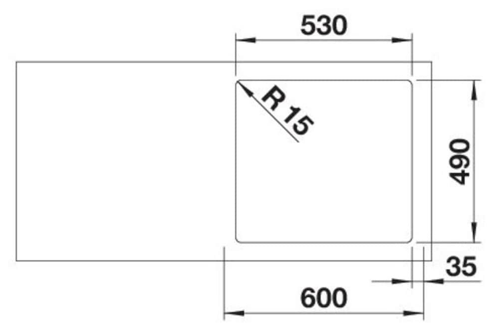 Blanco Edelstahlspüle »SUPRA 500-IF/A R12«, zum wechselseitigen Einbau geeignet