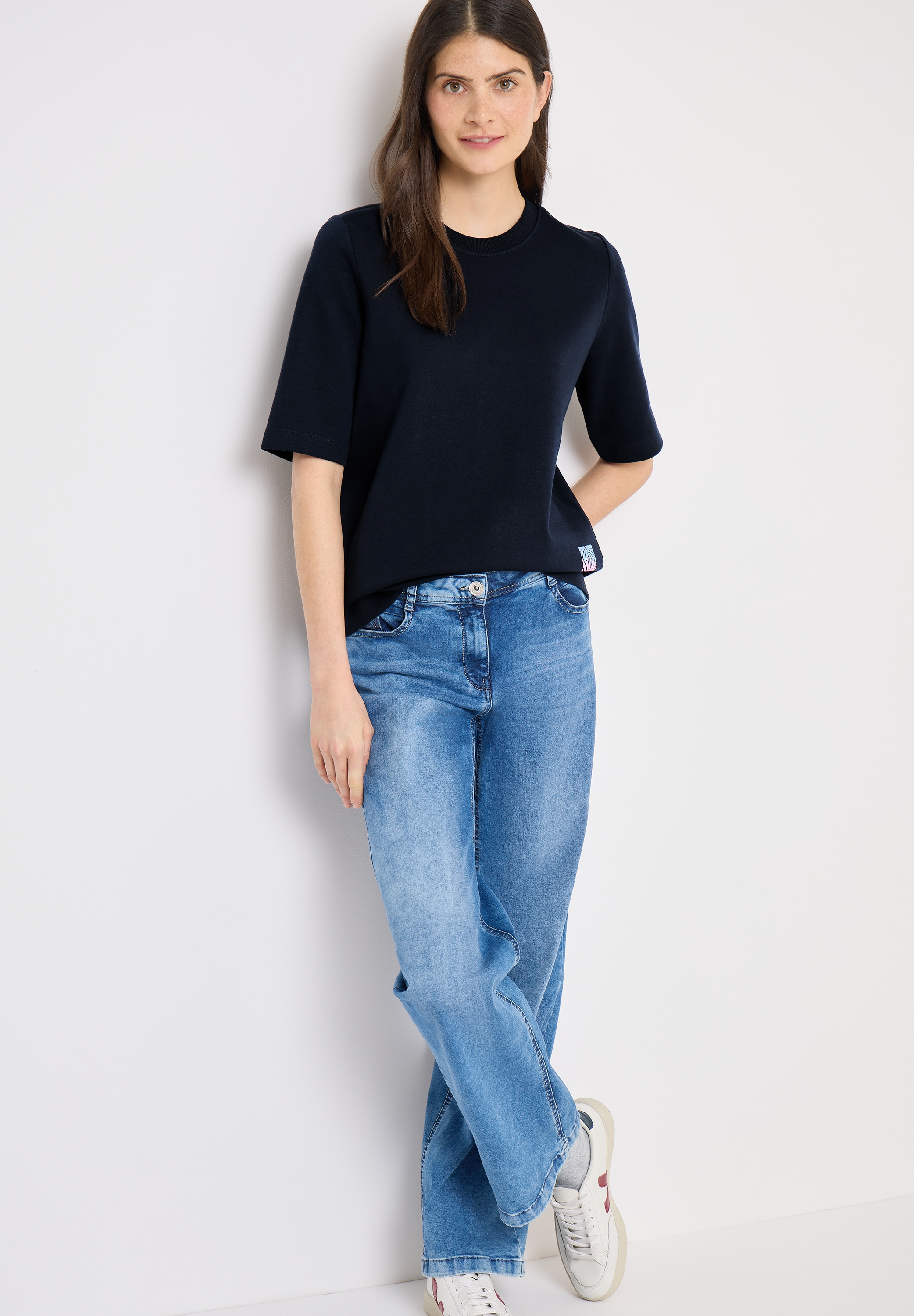 Cecil Sweater , Kurzarmsweater mit großem Rückenprint
