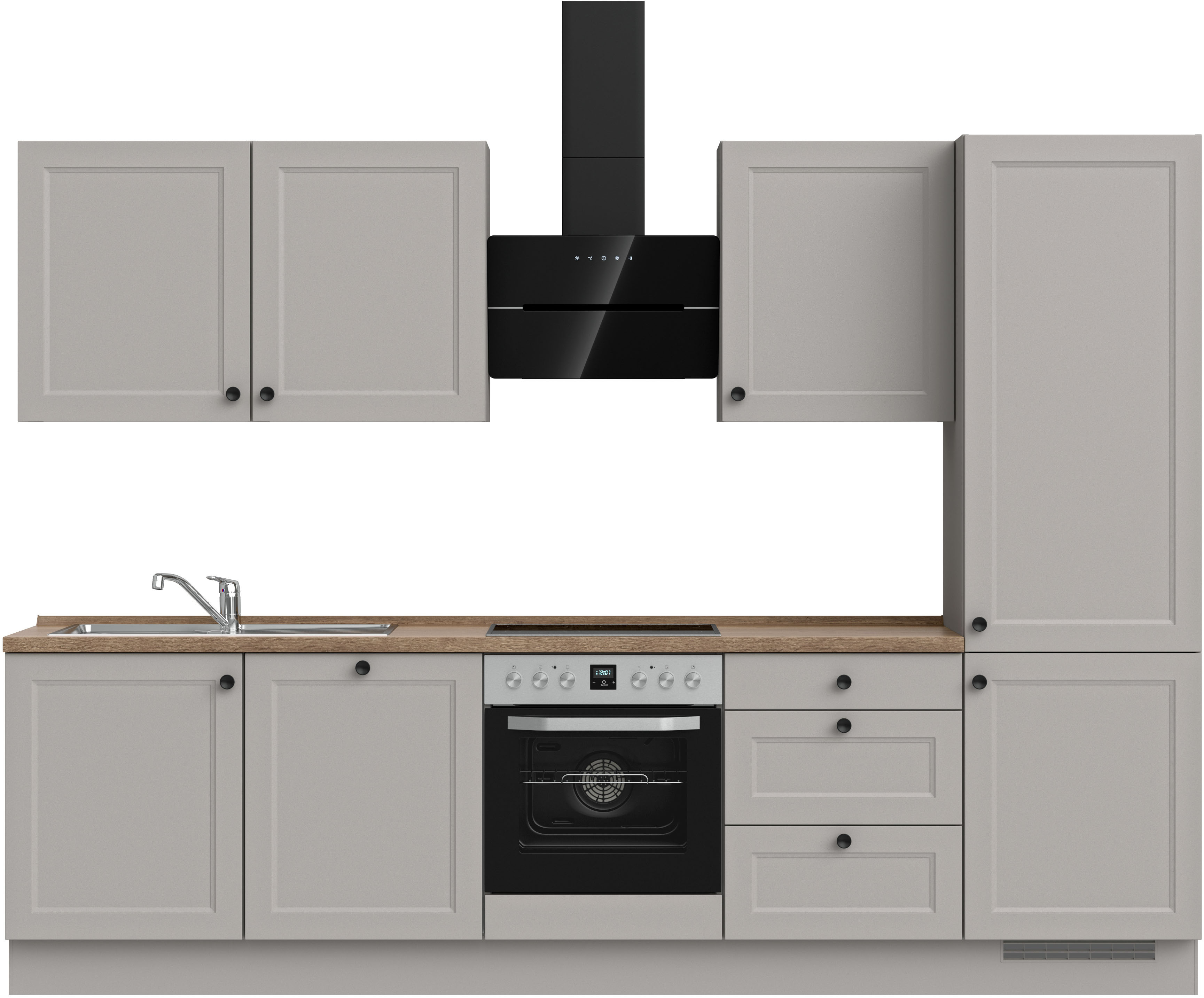 nobilia Küchenzeile ""Cascada II", NEU: individuell anpassbar mit gratis Profi-Beratung" vormontiert, Breite 300 cm, Ausrichtung wählbar, wahlw. mit E-Geräten